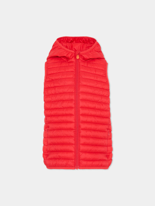 Gilet rosso Cupid per bambini,Save The Duck Kids,J80649X GIGA22 70020