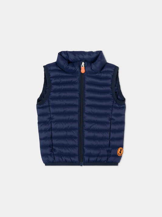 Gilet blu Kit per neonati con logo,Save The Duck Kids,I81480X GIGA22 90000