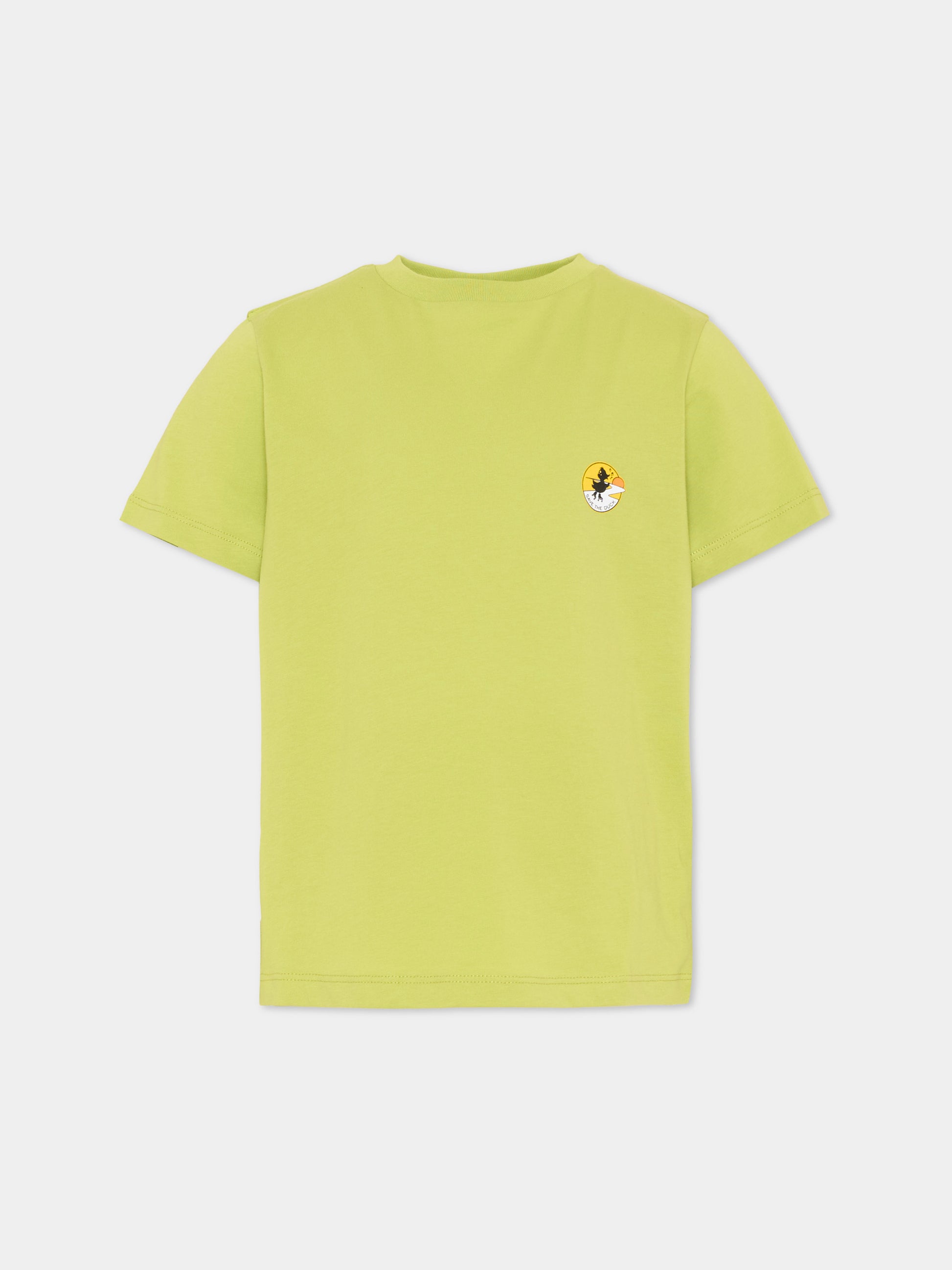 T-shirt verde per bambino con logo,Save The Duck Kids,JT1732X BESY22 50080