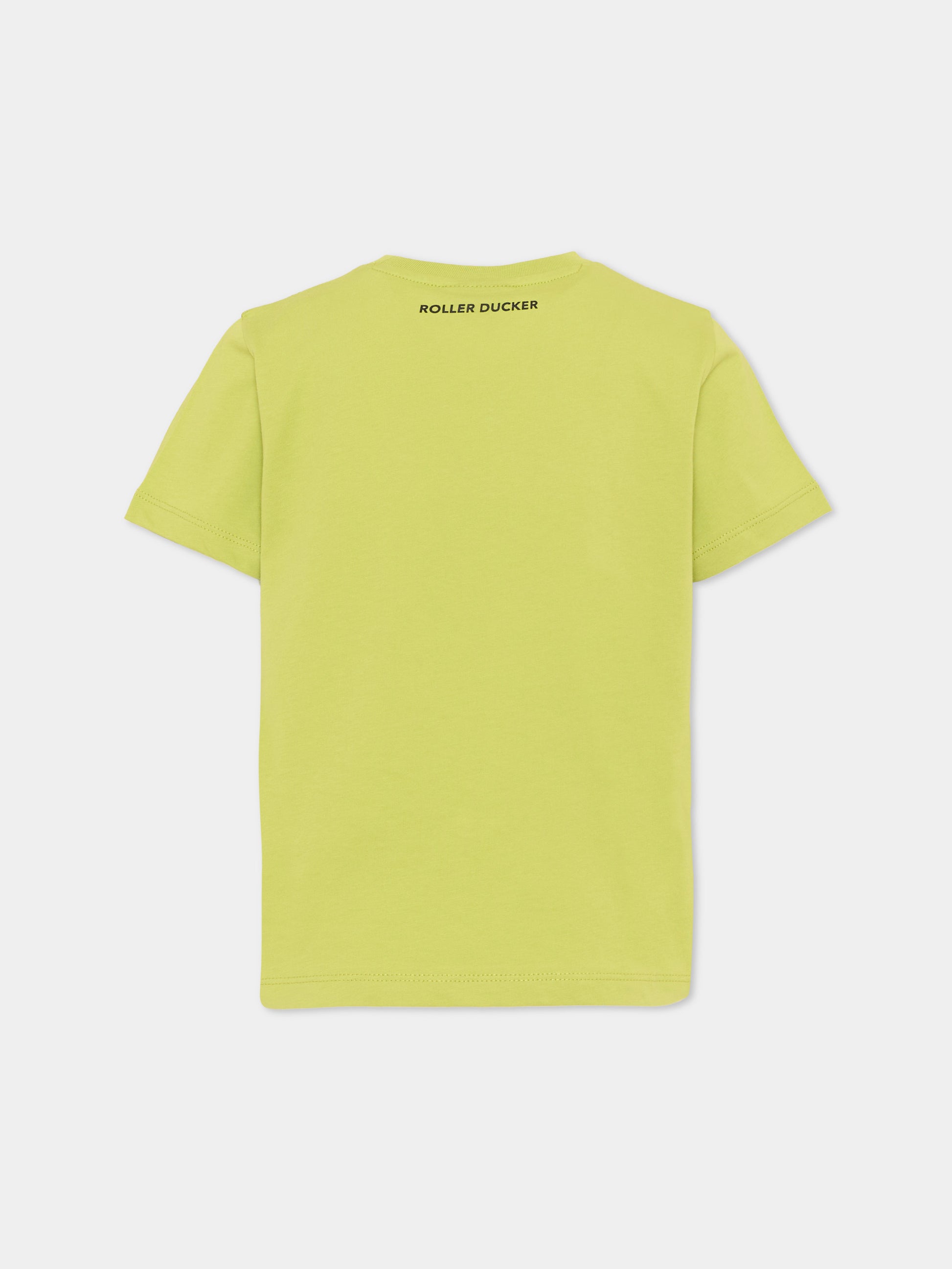 T-shirt verde per bambino con logo,Save The Duck Kids,JT1732X BESY22 50080