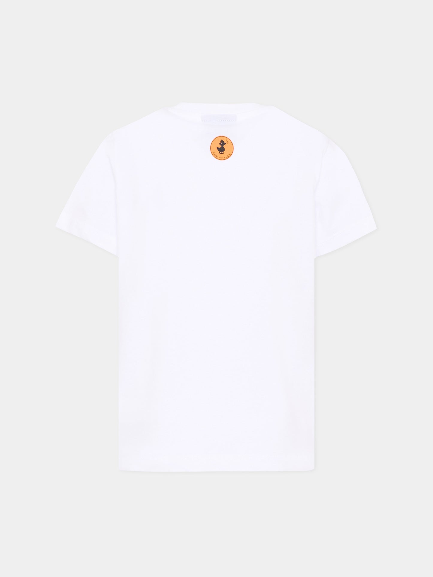T-shirt bianca per bambino con stampa,Save The Duck Kids,JT2787X BESY22 00000