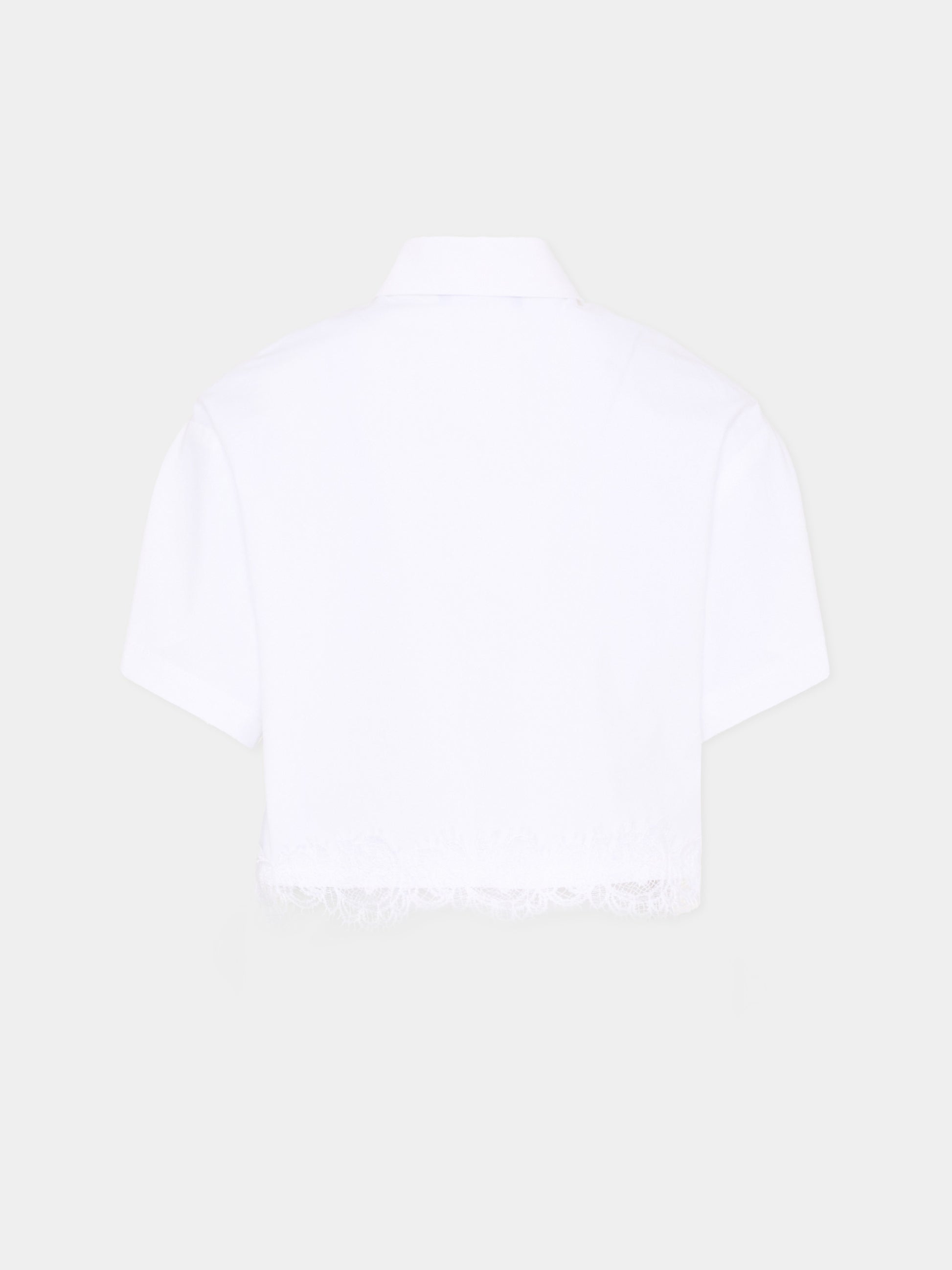 Camicia bianca per bambina con pizzo,Ermanno Scervino Junior,Z1G309 - 7116 - 0099