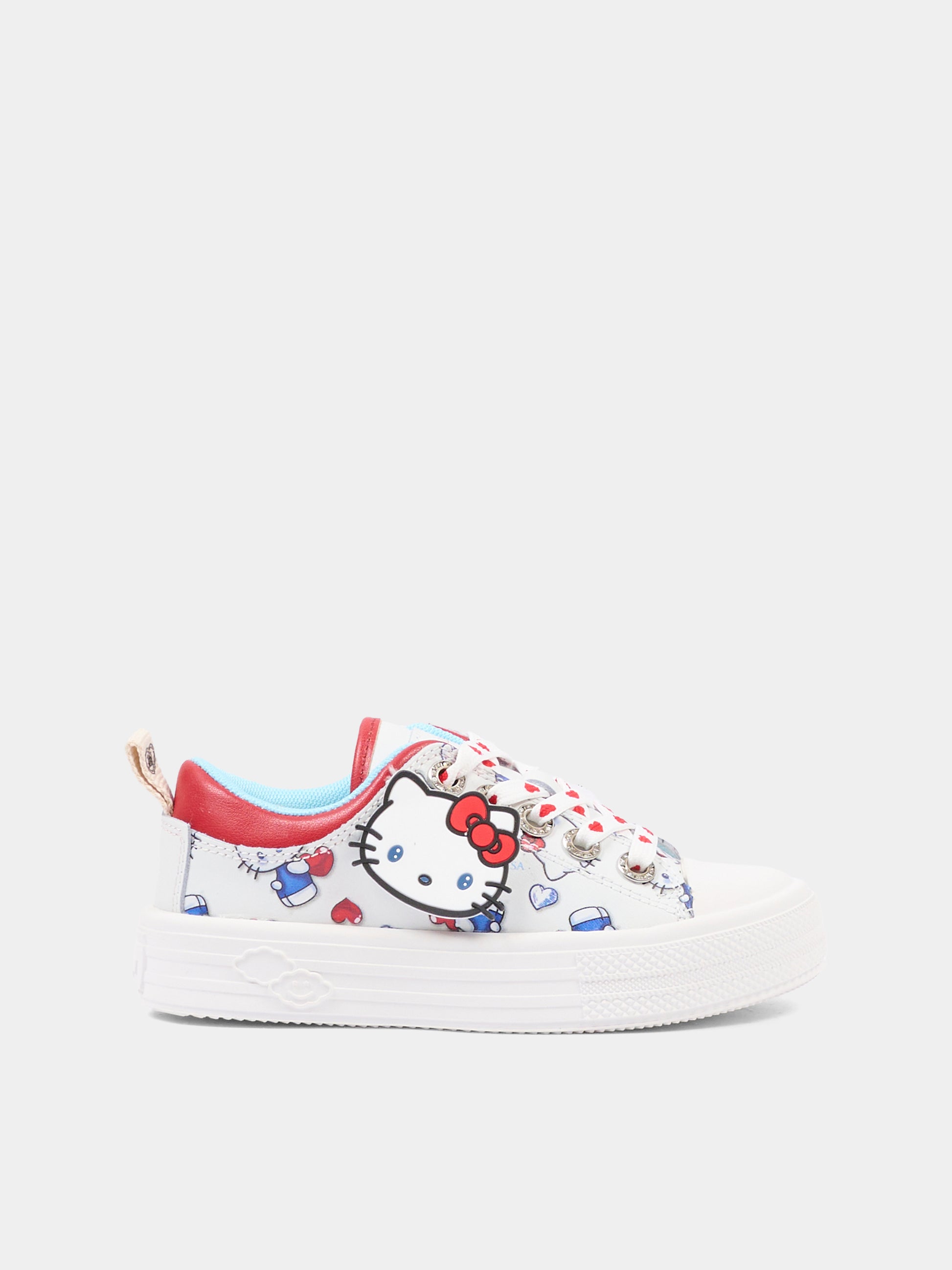 Sneakers bianche per bambina con Hello Kitty,Monnalisa,8CG007 - 7705 - 9944