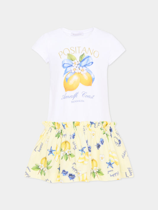 Vestito multicolor Positano per bambina,Monnalisa,11G916RU - 7201 - 9914