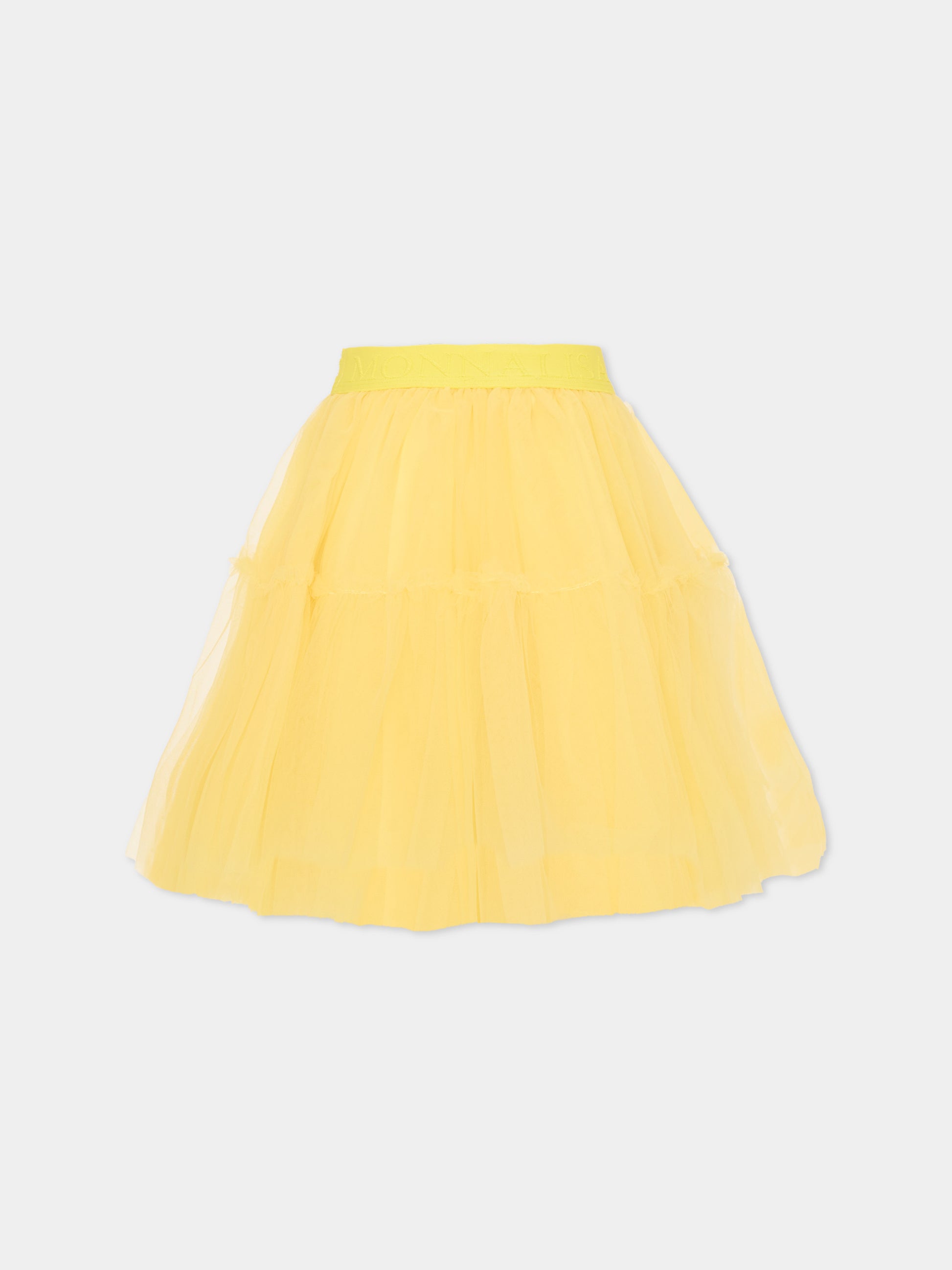 Gonna gialla per bambina in tulle,Monnalisa,17GGON - T9945 - 0014