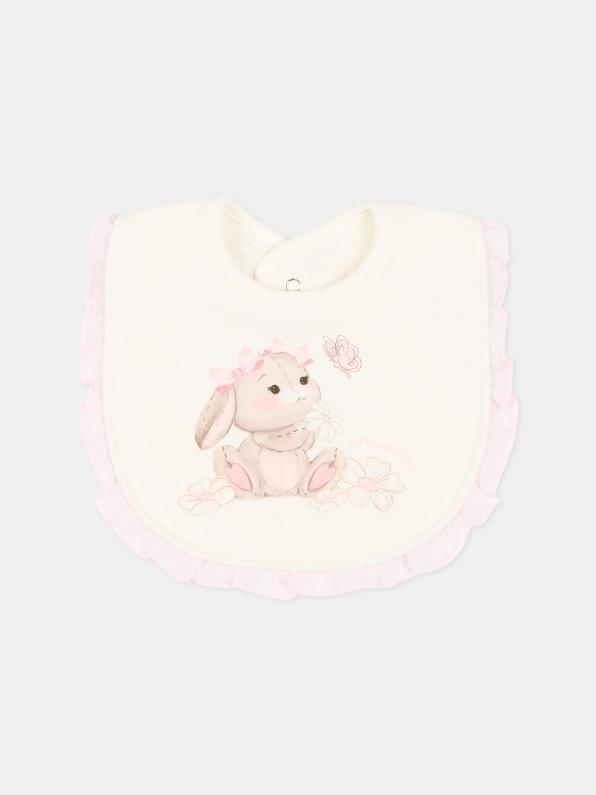 Set tutina avorio per neonata con coniglio,Monnalisa,35G518 - 7000 - 0001