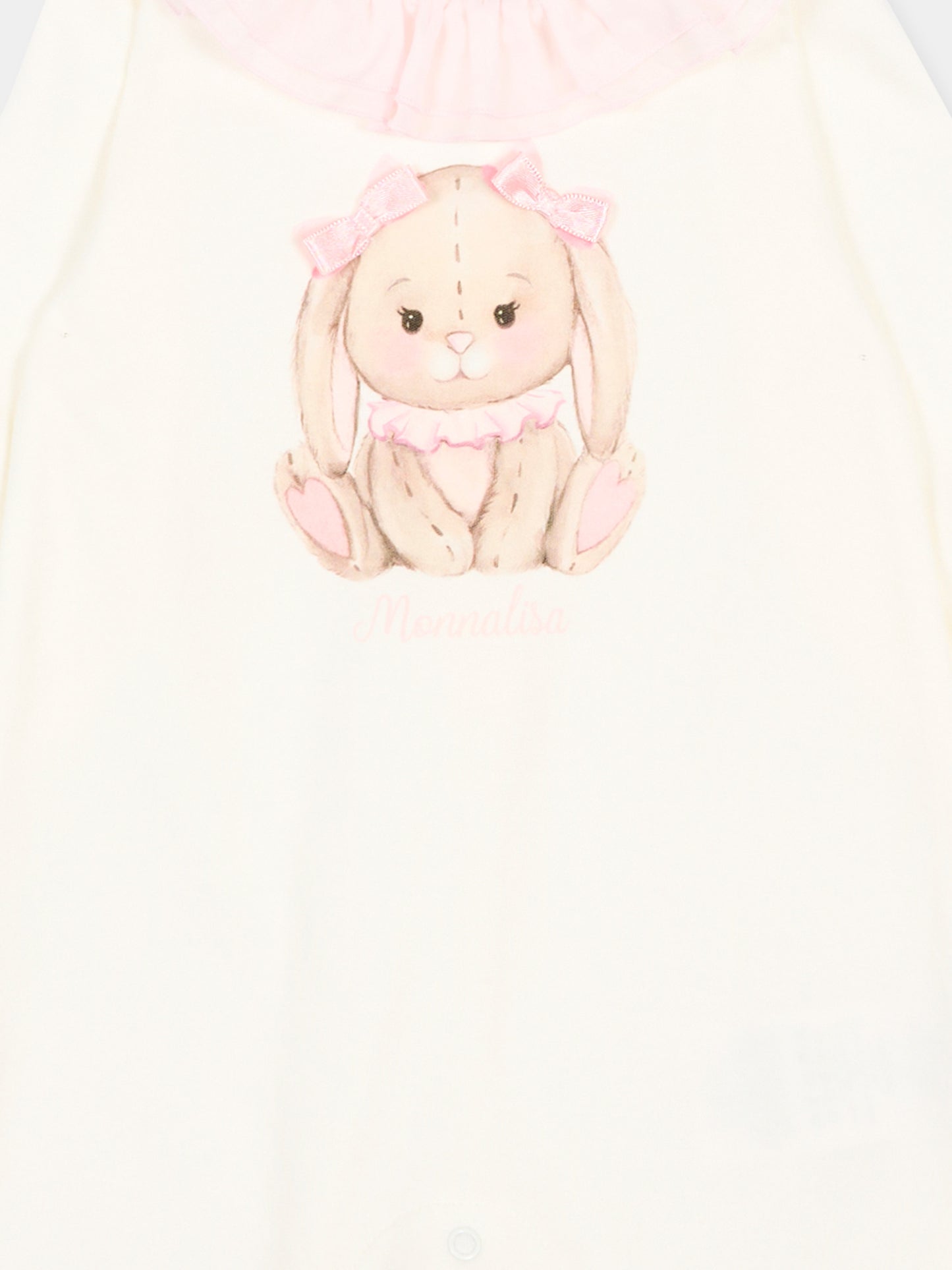 Tutina avorio per neonata con coniglio,Monnalisa,35G204 - 7000 - 0190