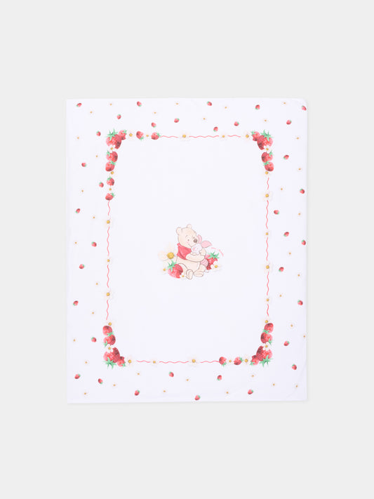 Coperta bianca per neonata con Winnie the Pooh,Monnalisa,35G012 - 7084 - 0099