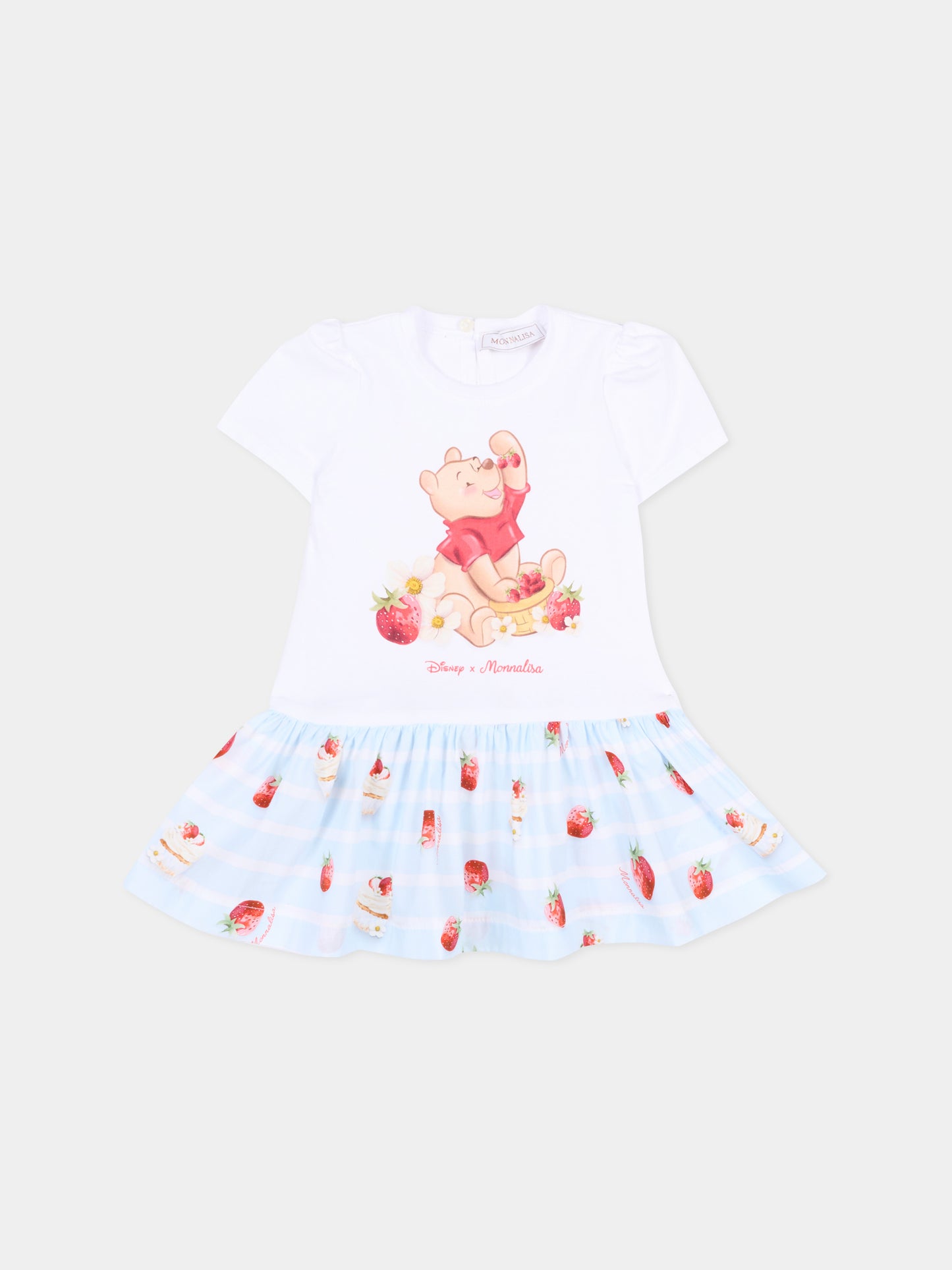 Vestito multicolor per neonata con Winnie the Pooh,Monnalisa,31G916 - 7201 - 9952