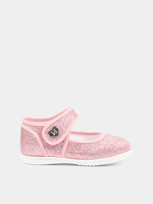 Ballerine rosa per bambina glitterate,Monnalisa,83G005 - 7714 - G090