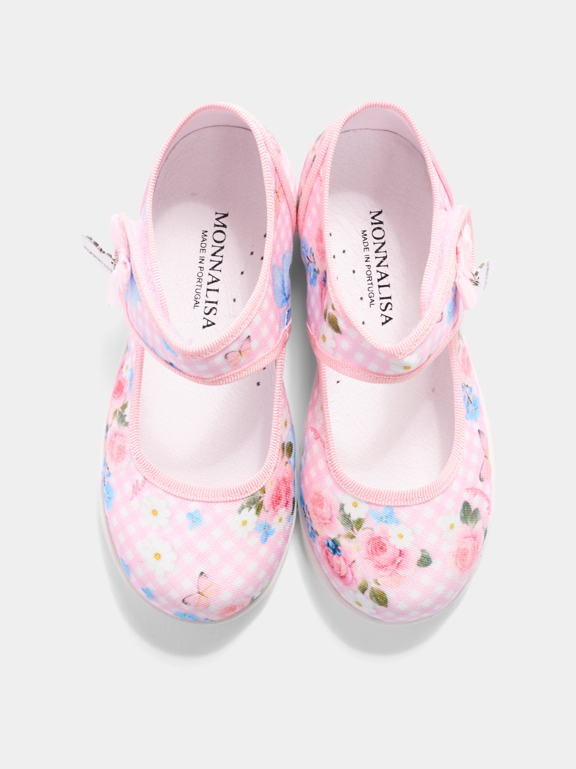Ballerine rosa vichy per bambina,Monnalisa,83G000 - 7659 - 0090