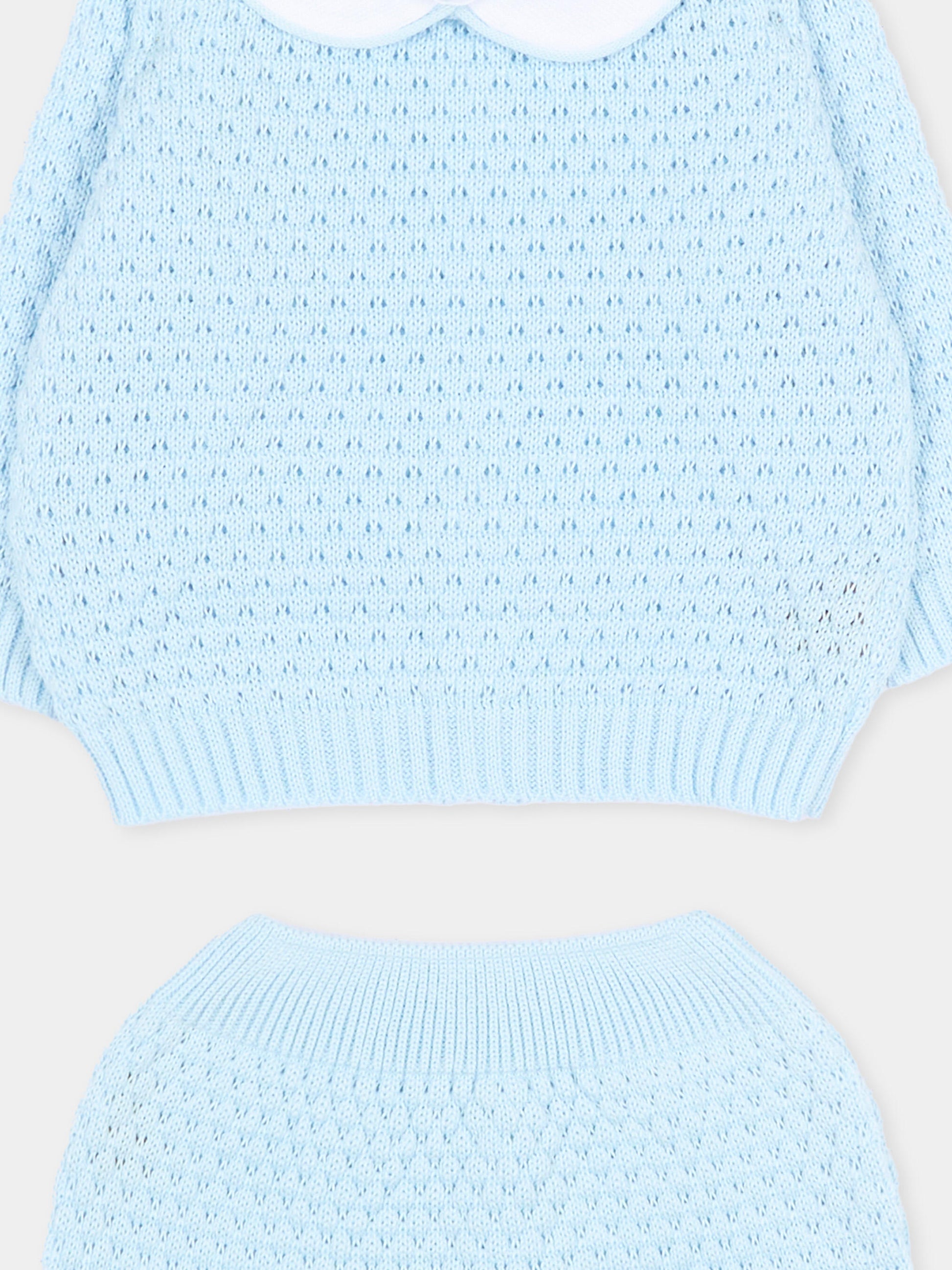 Completo nascita celeste per neonato traforato,Little Bear,3115 CIELO