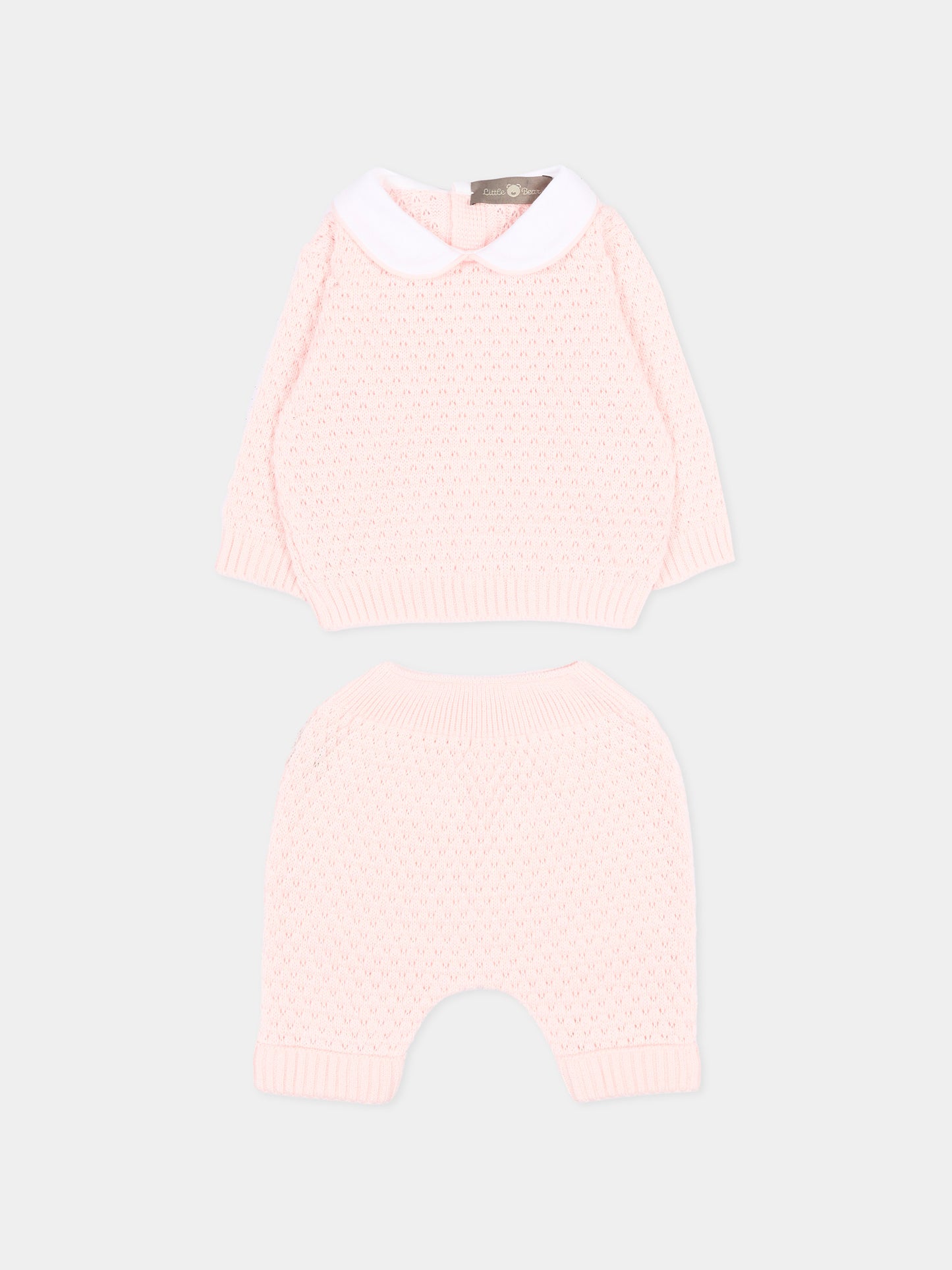 Completo nascita rosa per neonata traforato,Little Bear,3115 CIPRIA