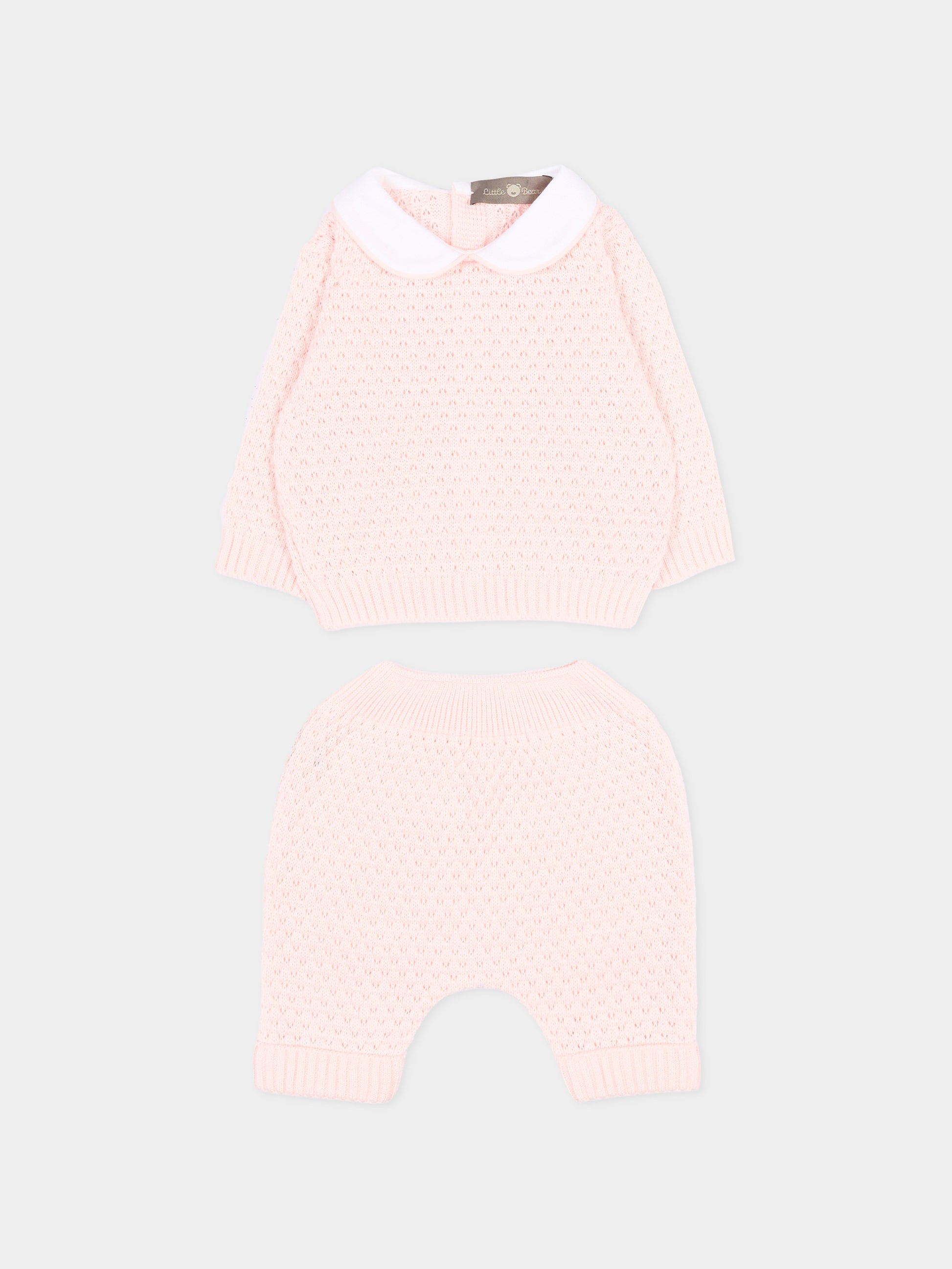 Completo nascita rosa per neonata traforato,Little Bear,3115 CIPRIA