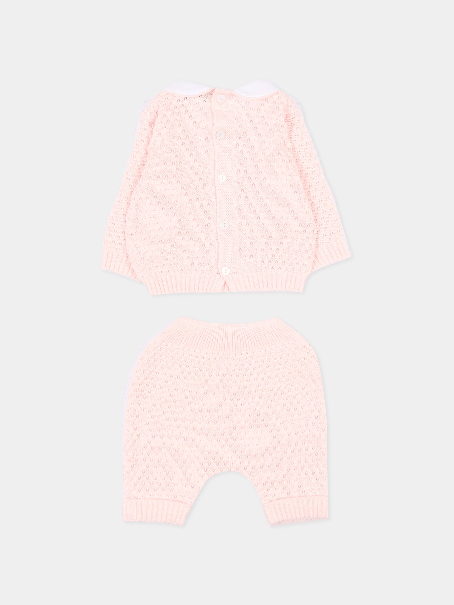 Completo nascita rosa per neonata traforato,Little Bear,3115 CIPRIA