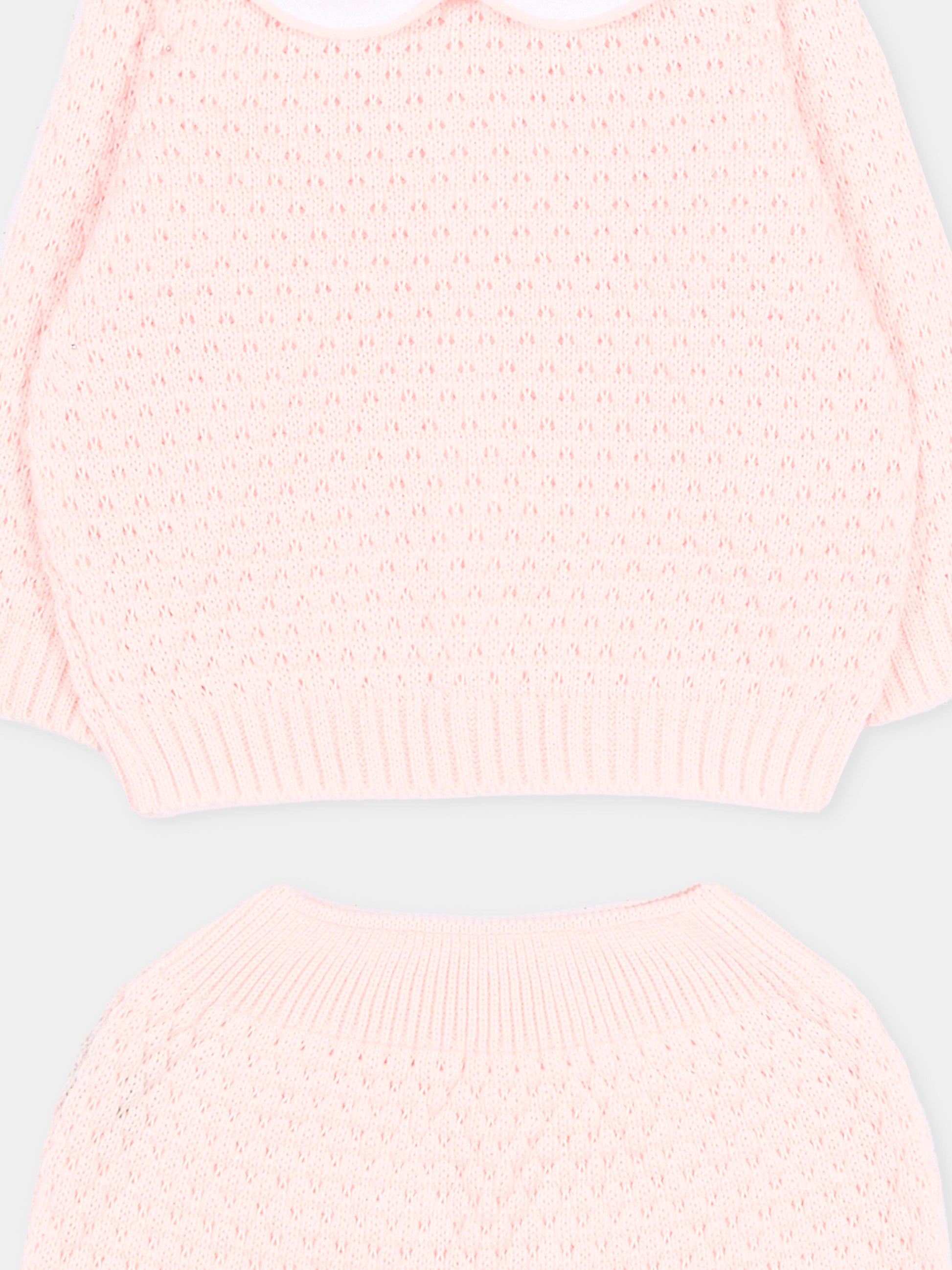 Completo nascita rosa per neonata traforato,Little Bear,3115 CIPRIA