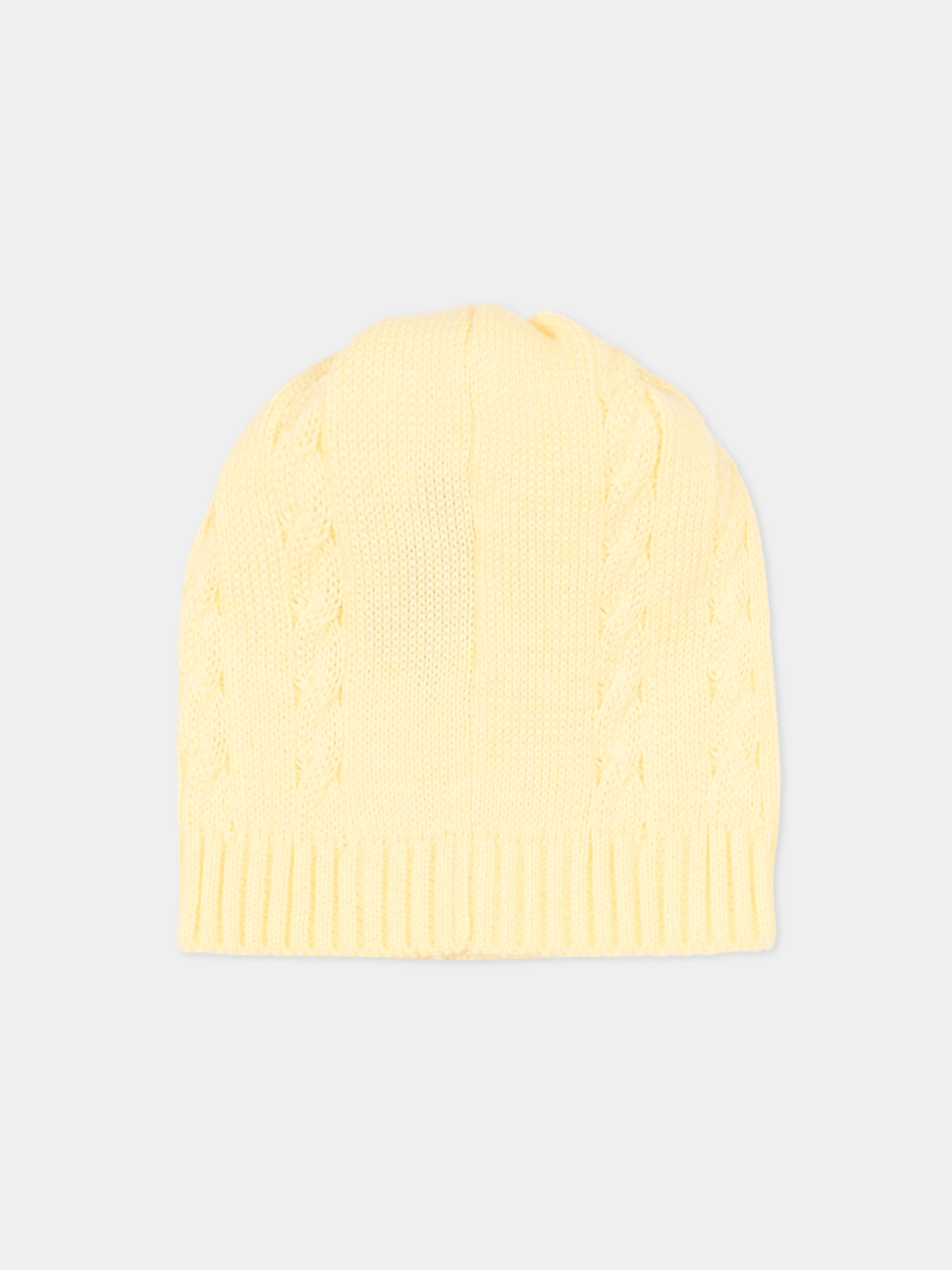 Cappello giallo per neonati a trecce,Little Bear,3112 GIALLO