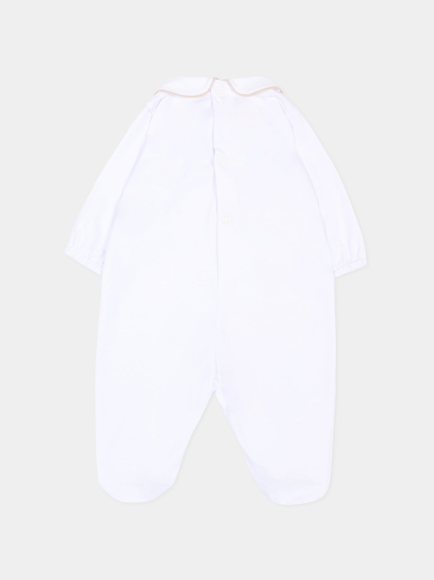 Tutina bianca per neonati con pois,Little Bear,3063 BCO/CORDA