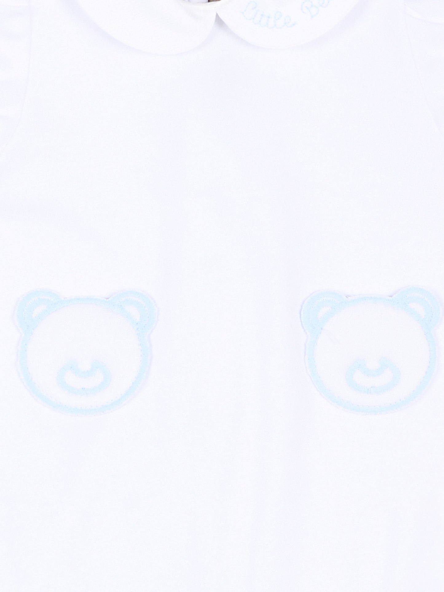 Pagliaccetto bianco per neonato con orsetti,Little Bear,3072 BCO/CIELO