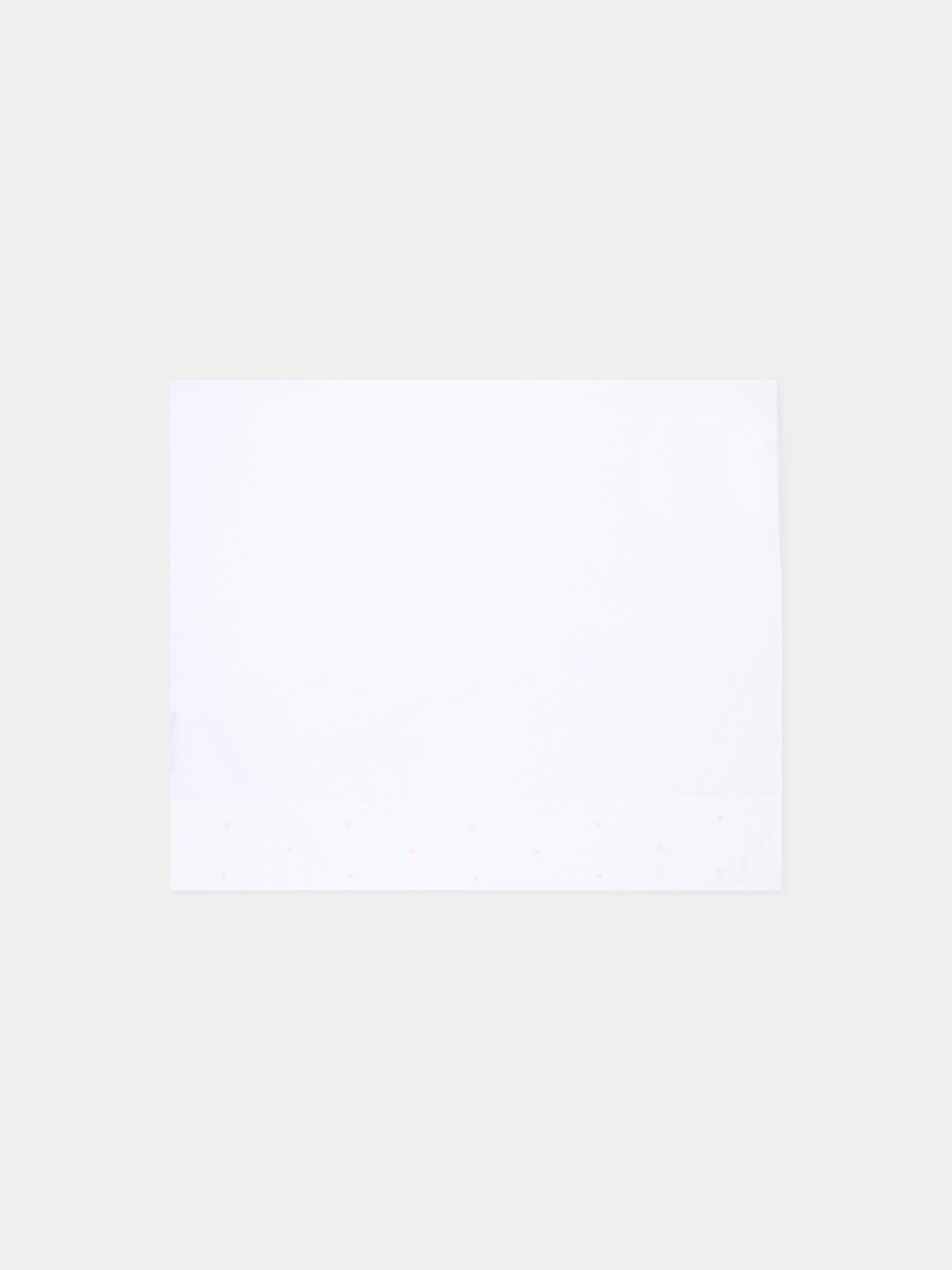 Lenzuola avorio per neonata con pois rosa,Little Bear,2040 BCO/ROSA