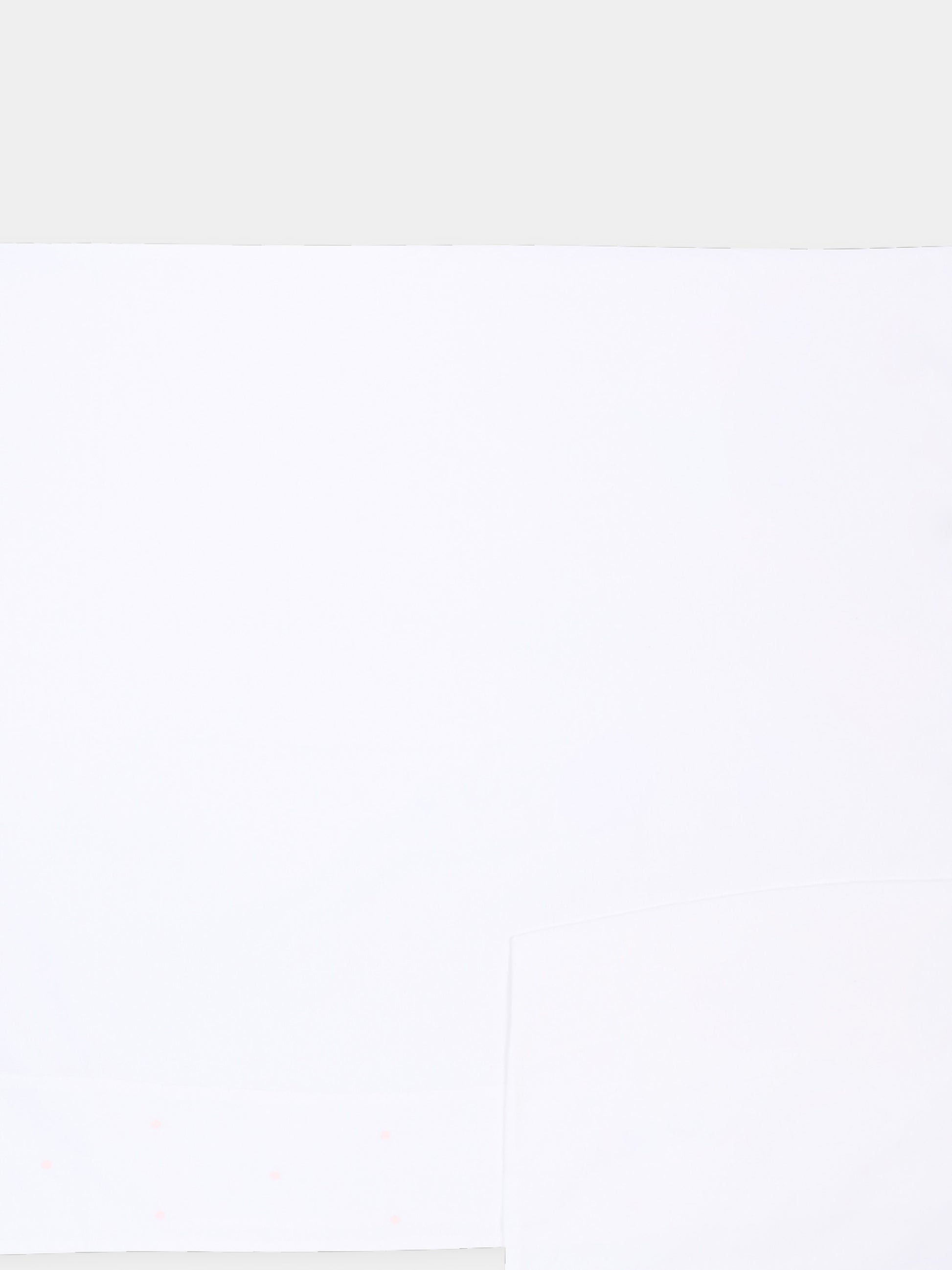 Lenzuola avorio per neonata con pois rosa,Little Bear,2040 BCO/ROSA