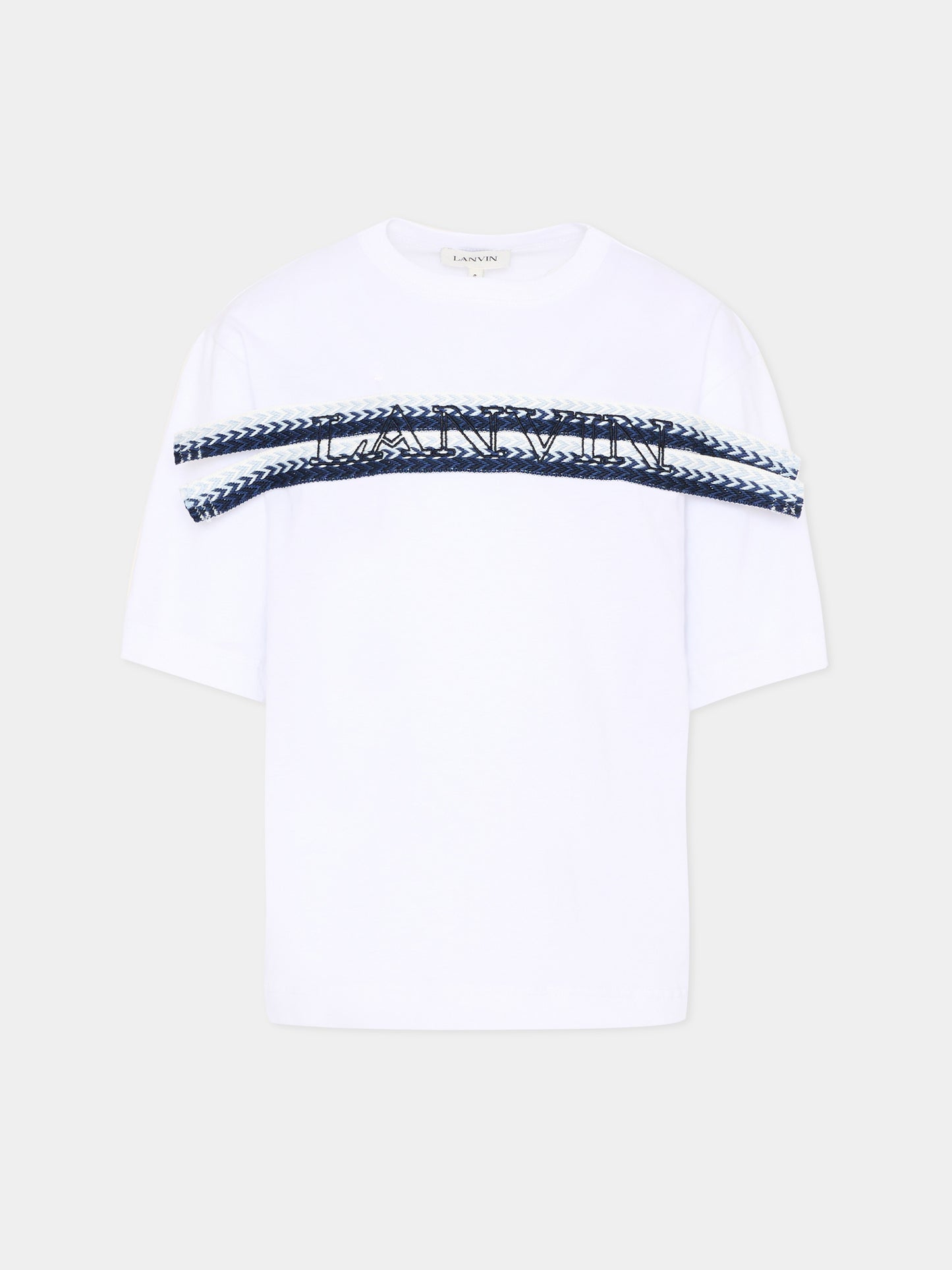 T-Shirt bianca per bambino con logo,Lanvin Petite,N30362 N48