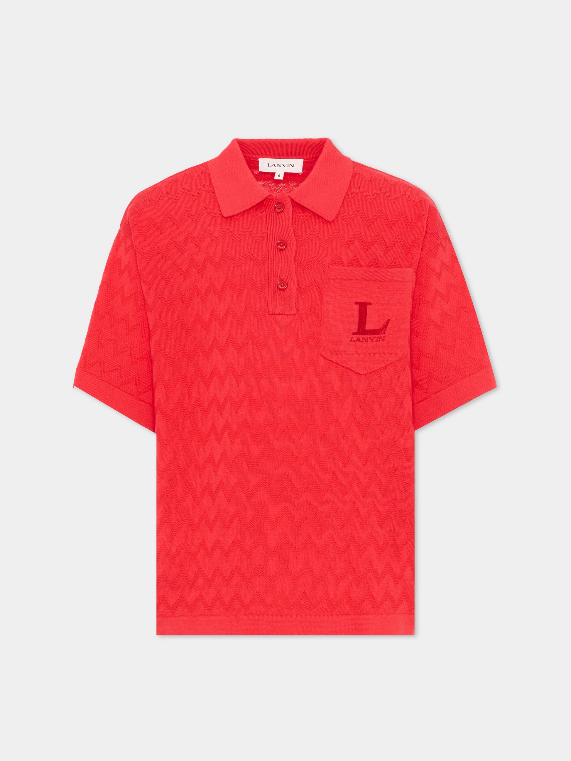 Polo rossa per bambino con logo,Lanvin Petite,N30366 998