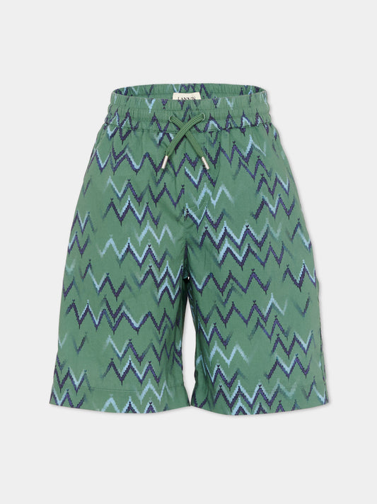 Shorts multicolor per bambino con logo,Lanvin Petite,N30393 U58