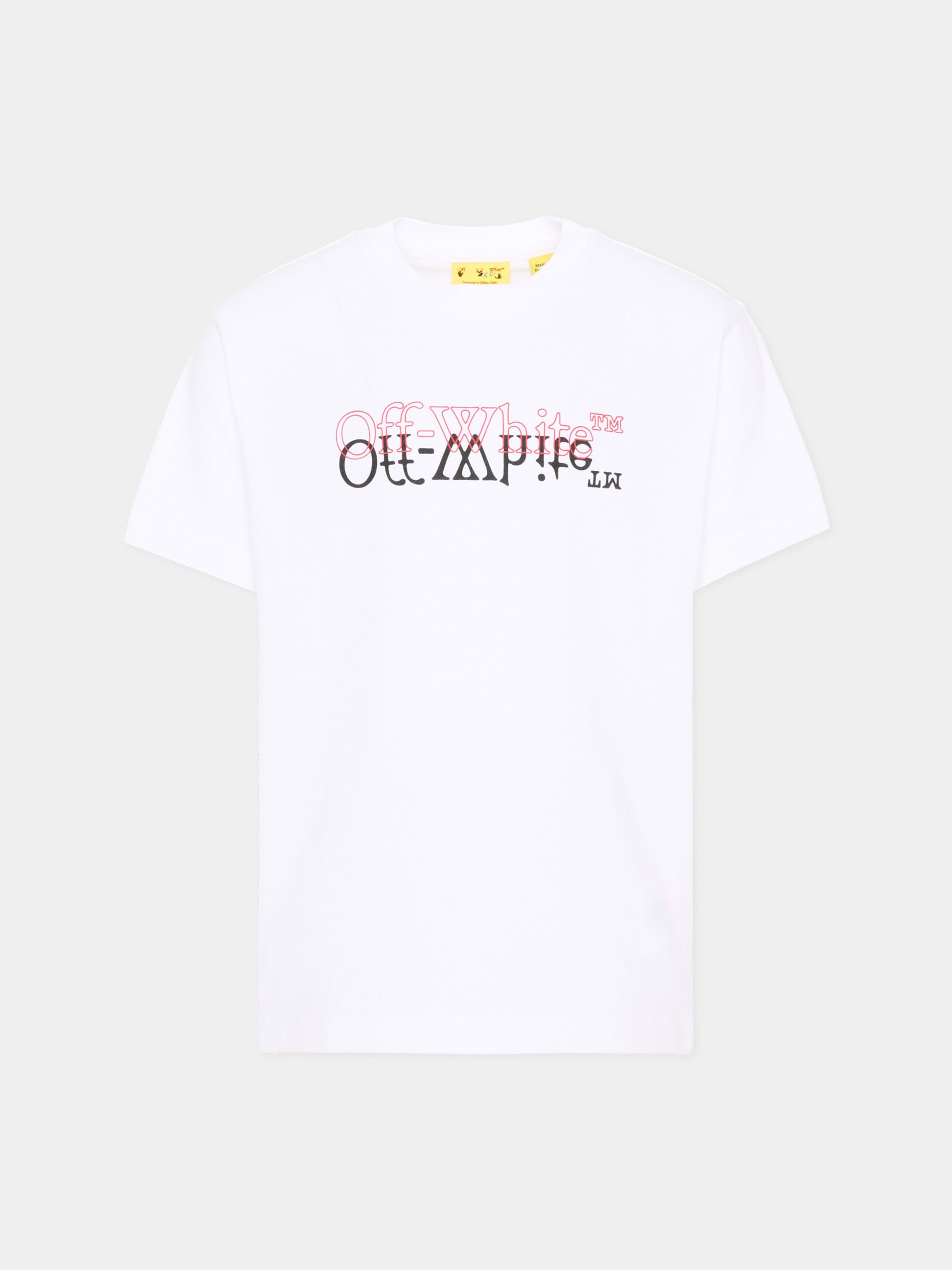 T-Shirt bianca per bambini con logo,Off White,44BAA002S26J001100