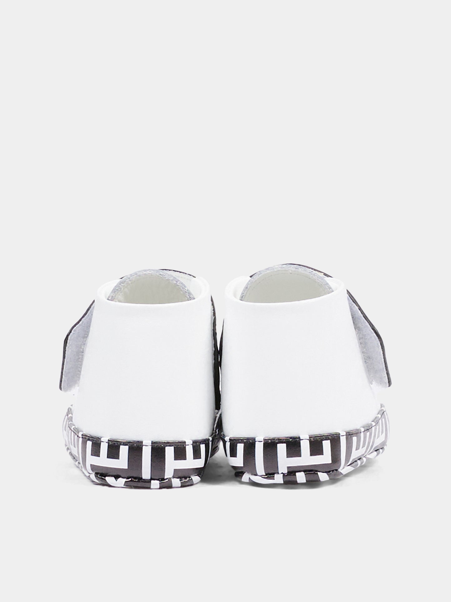 Sneakers bianche in pelle per neonati con logo,Balmain Kids,BY0546-Y0051 100NE