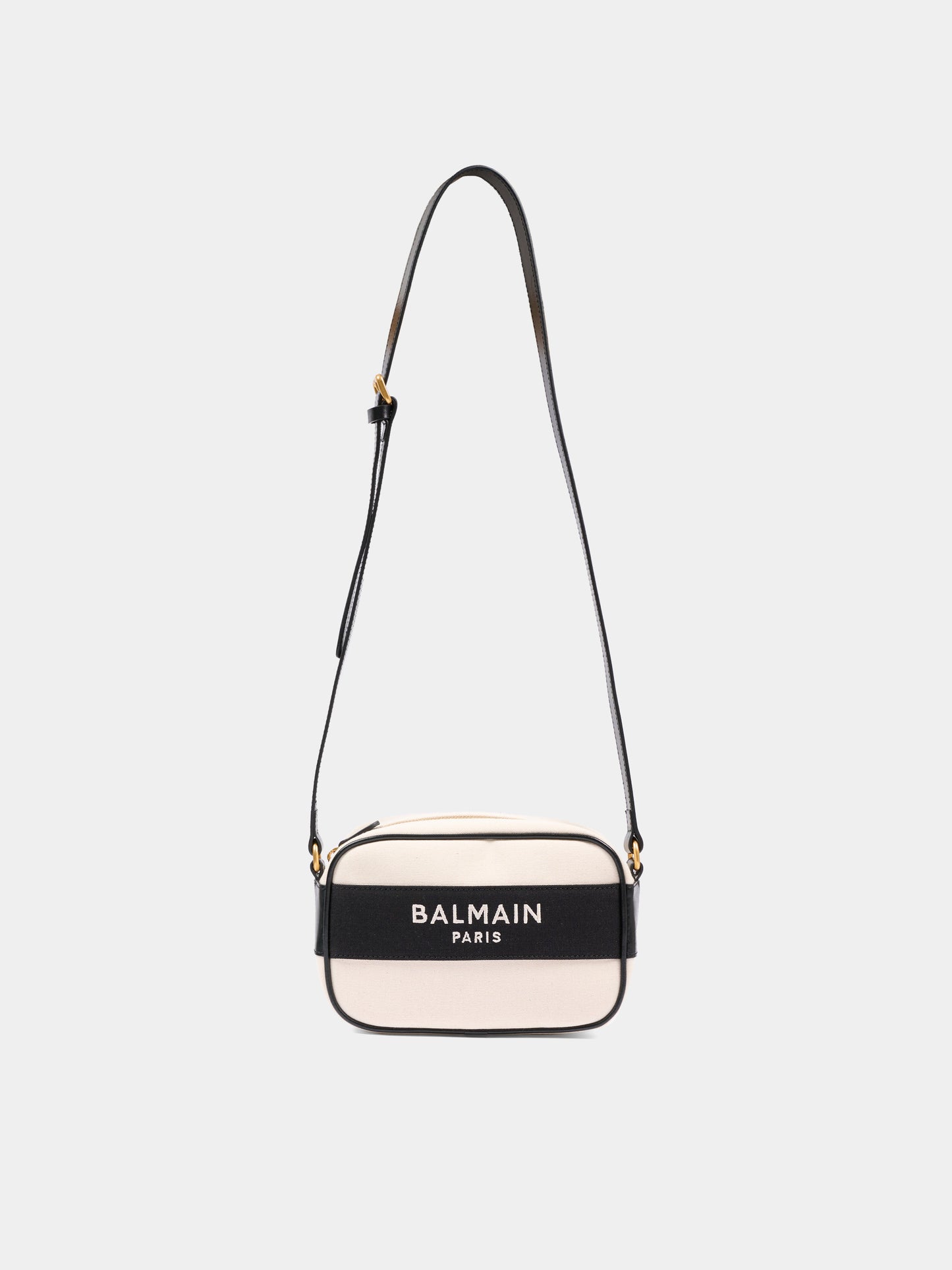 Borsa avorio per bambina con logo ricamato,Balmain Kids,BY0B68-Z0042 101NE