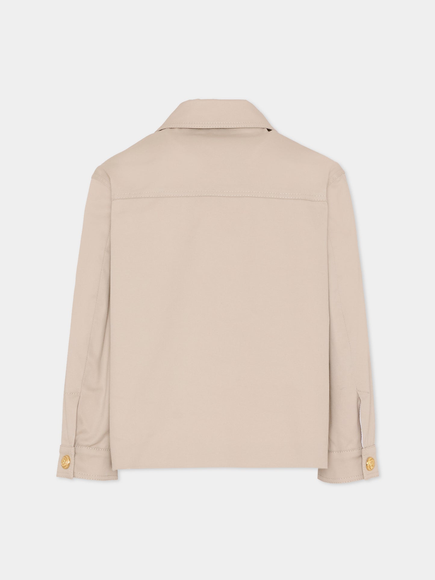 Giacca beige per bambino con bottoni oro,Balmain Kids,BY2P47-G0197 107