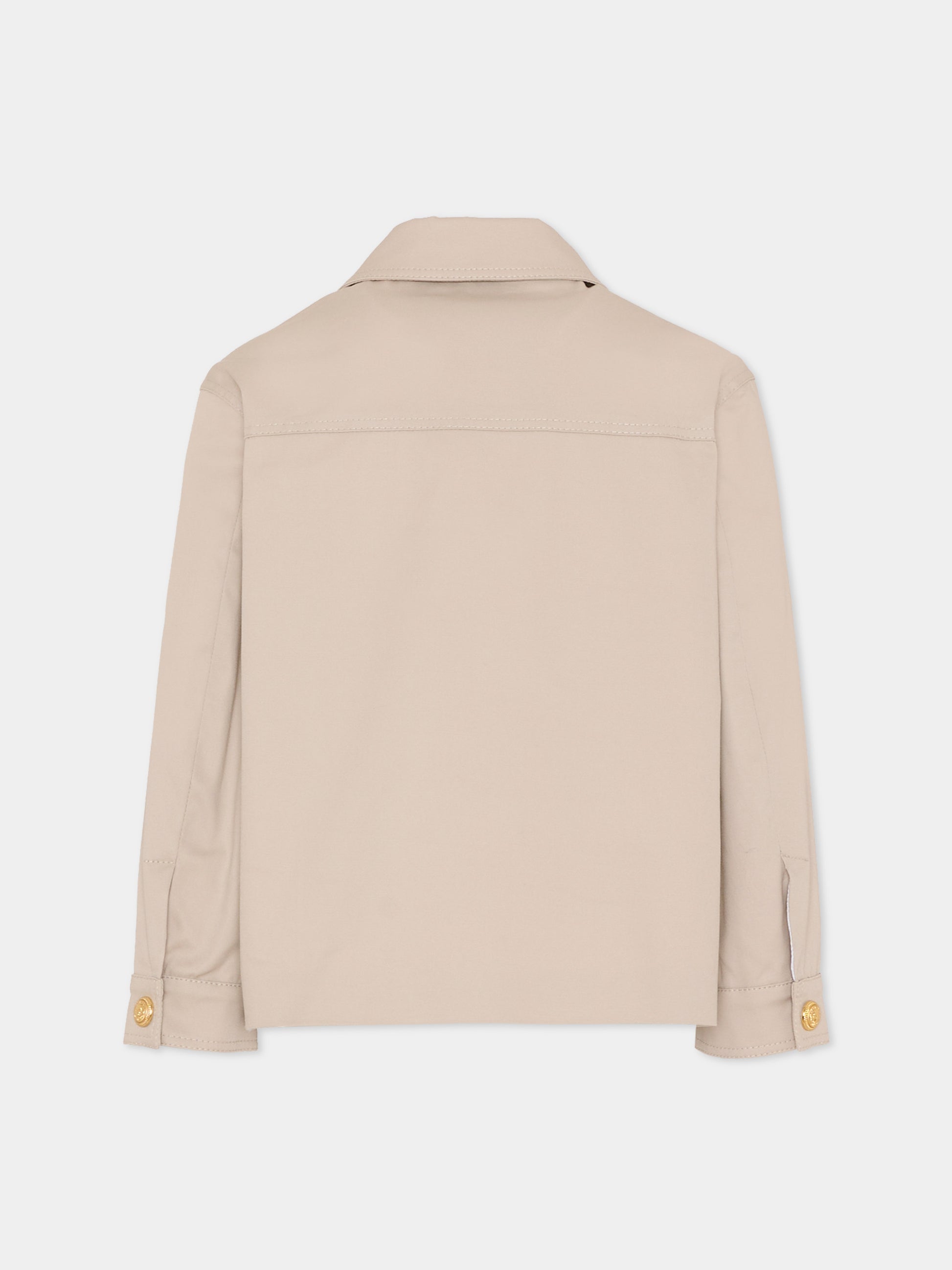 Giacca beige per bambino con bottoni oro,Balmain Kids,BY2P47-G0197 107