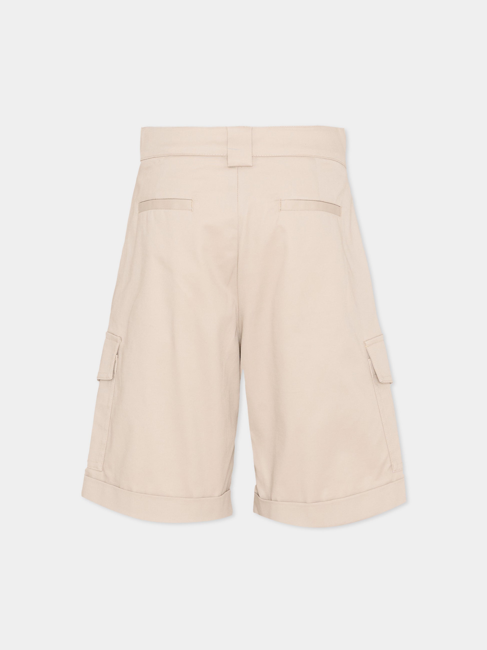 Shorts beige per bambino con tasche cargo,Balmain Kids,BY6R19-G0197 107