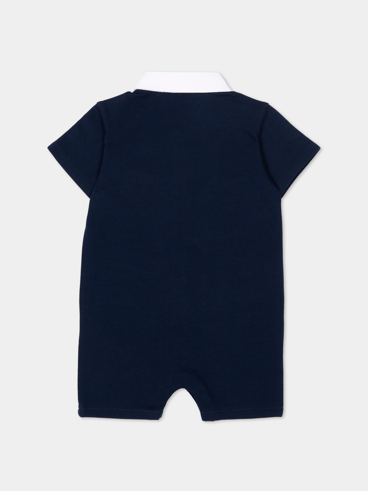 Tutina blu per neonato con logo,Balmain Kids,BYA501-Z3658 617BC