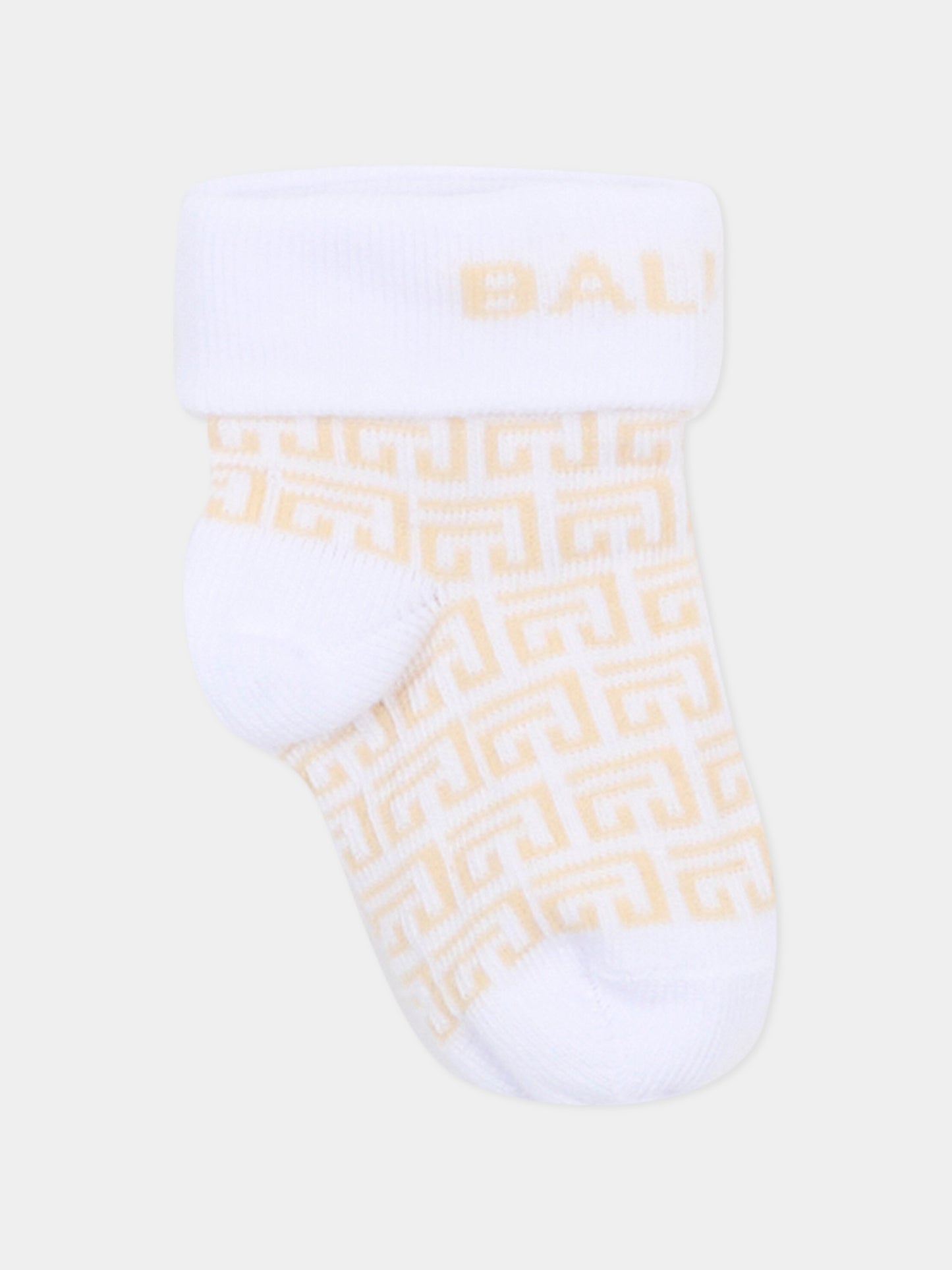 Set calzini multicolor per neonati con logo,Balmain Kids,BYB580 Z0553 999