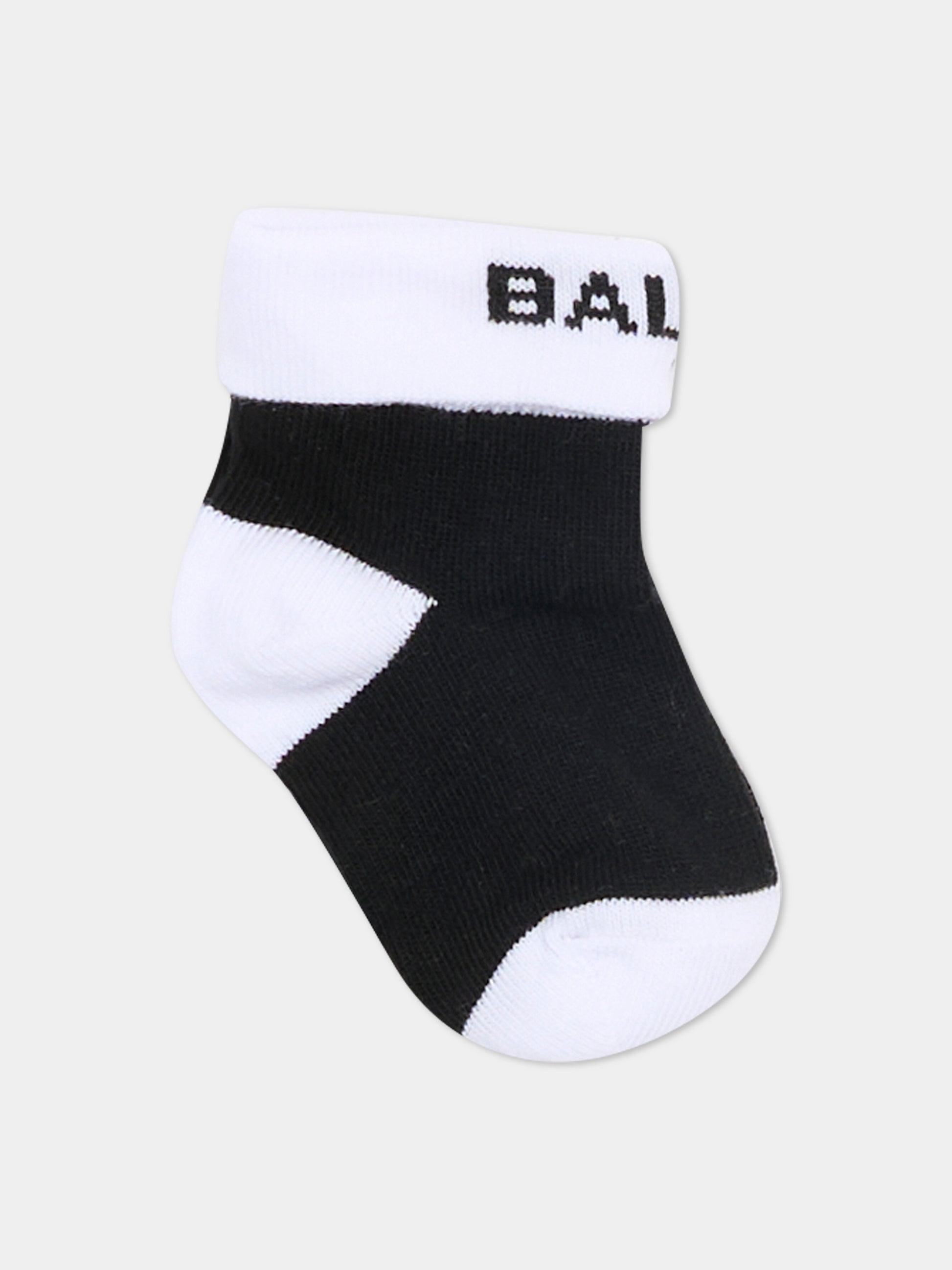 Set calzini multicolor per neonati con logo,Balmain Kids,BYB580 Z0553 999