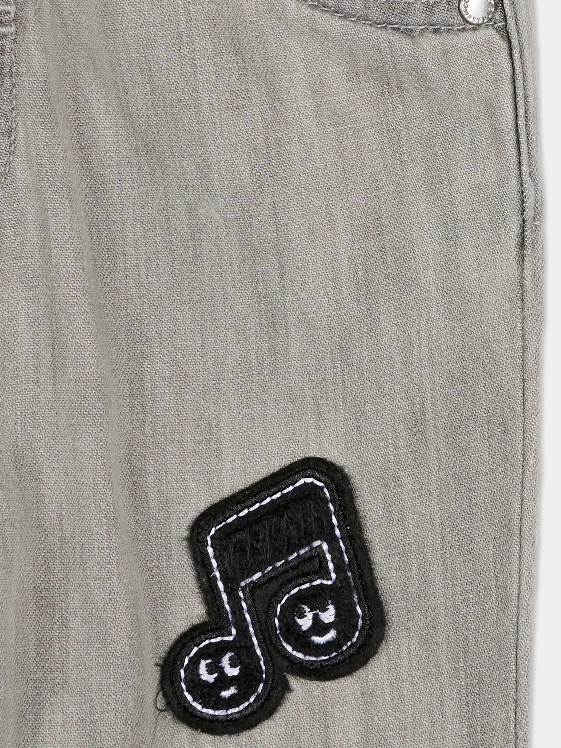 Pantaloni grigi per neonato con chitarra,Stella Mccartney Kids,TY6500-Z0522 909