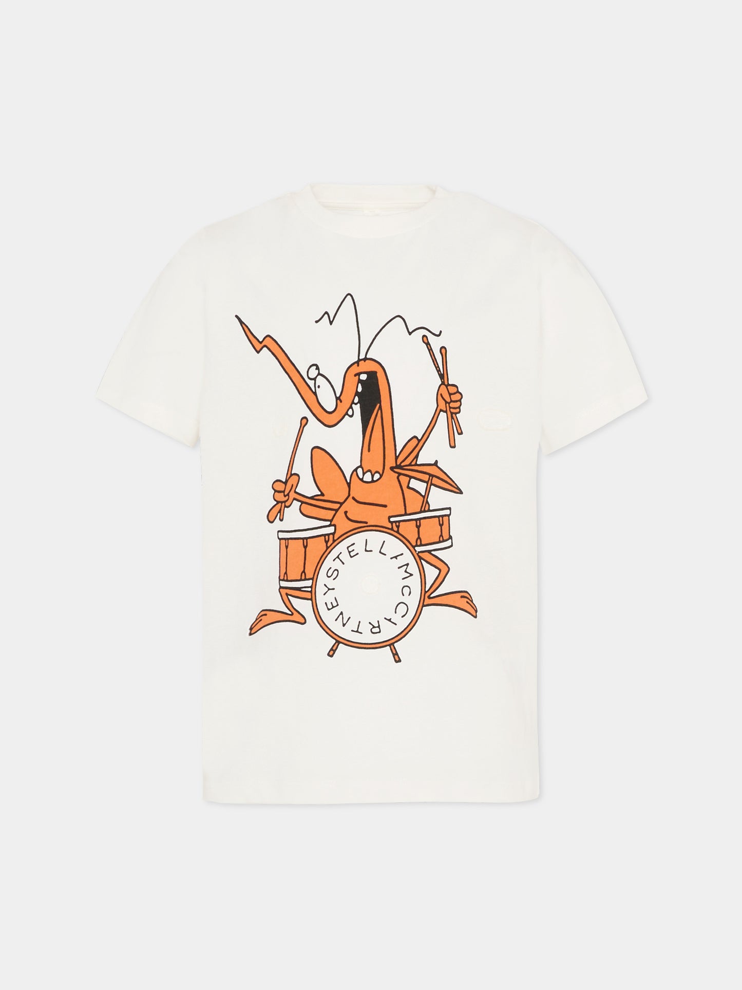 Ivory T-shirt for boy with bug print