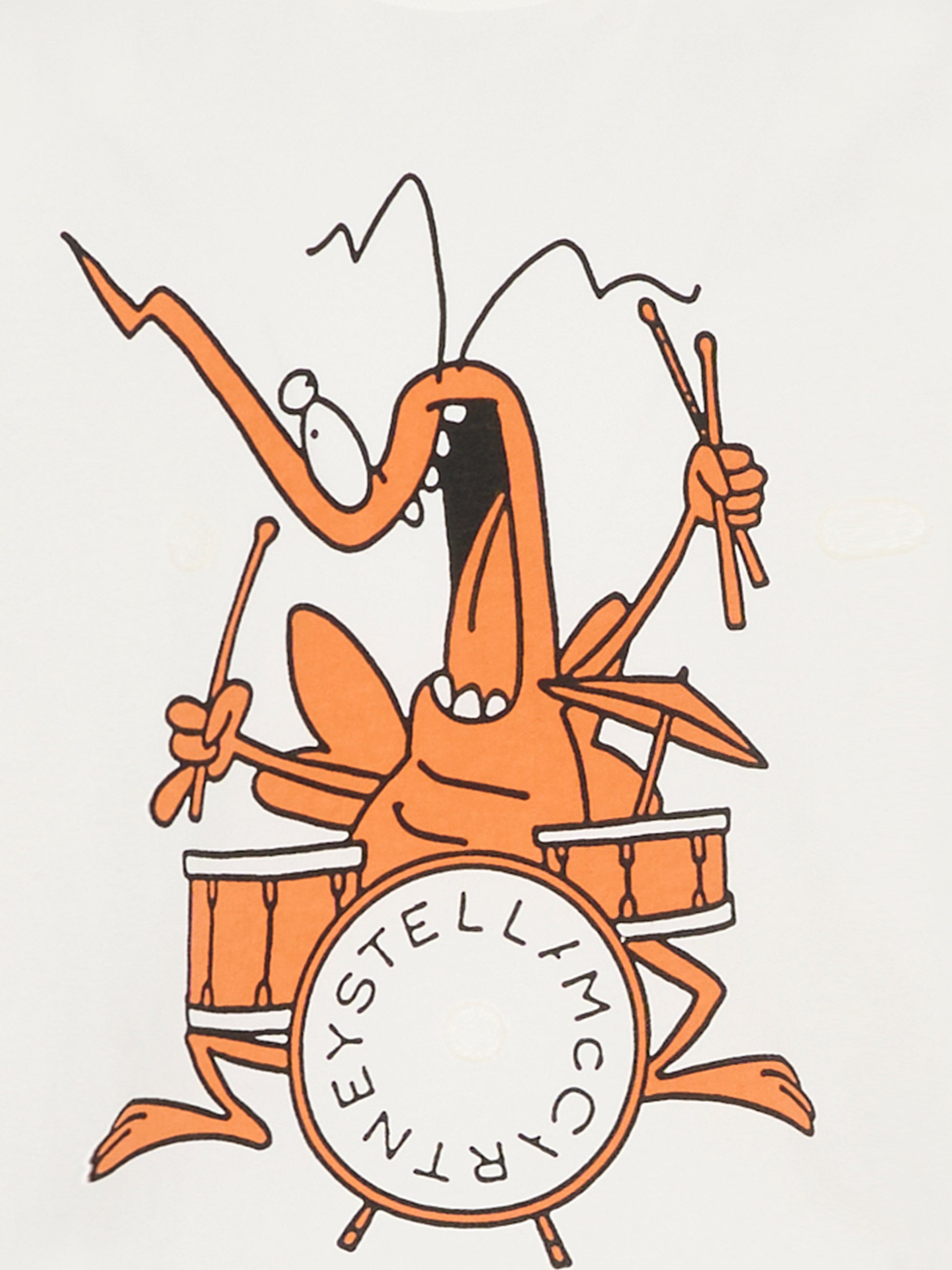 T-shirt avorio per bambino con stampa insetto,Stella Mccartney Kids,TY8P31-Z0434 101