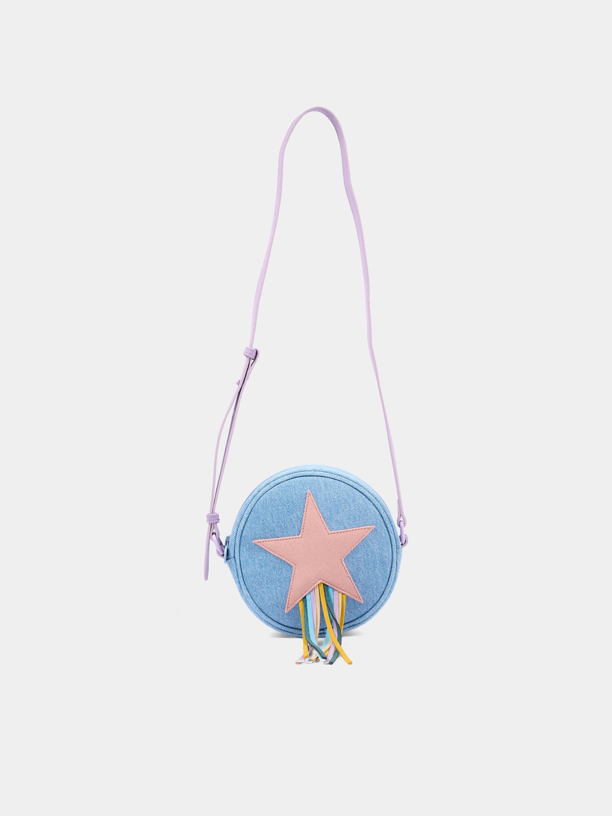 Borsa blu per bambina con stella,Stella Mccartney Kids,TY0A58-Z3618 665