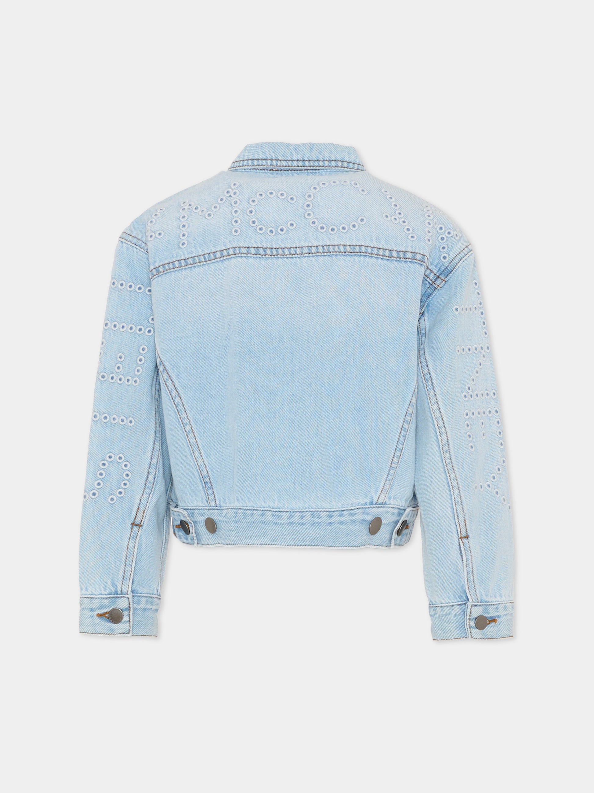 Giubbotto denim per bambini con logo,Stella Mccartney Kids,TY2A67-Z0746 600