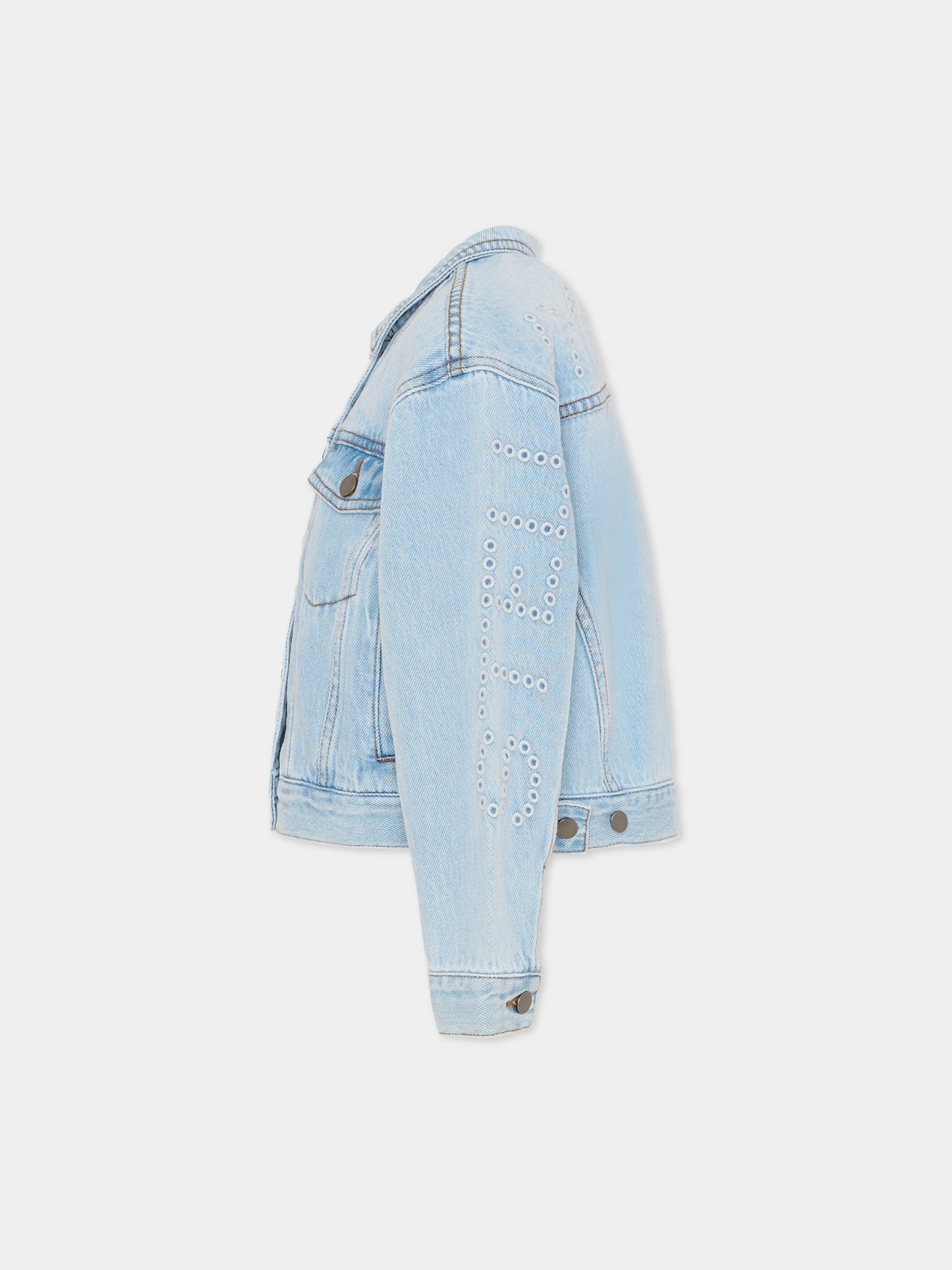 Giubbotto denim per bambini con logo,Stella Mccartney Kids,TY2A67-Z0746 600