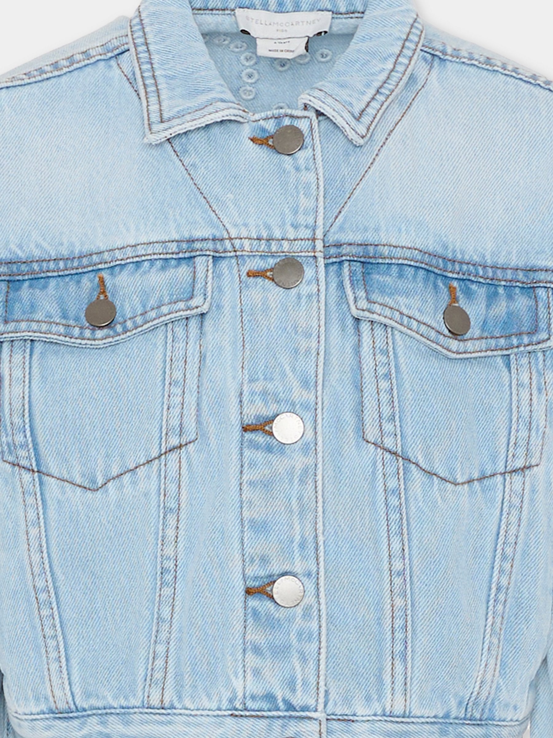 Giubbotto denim per bambini con logo,Stella Mccartney Kids,TY2A67-Z0746 600