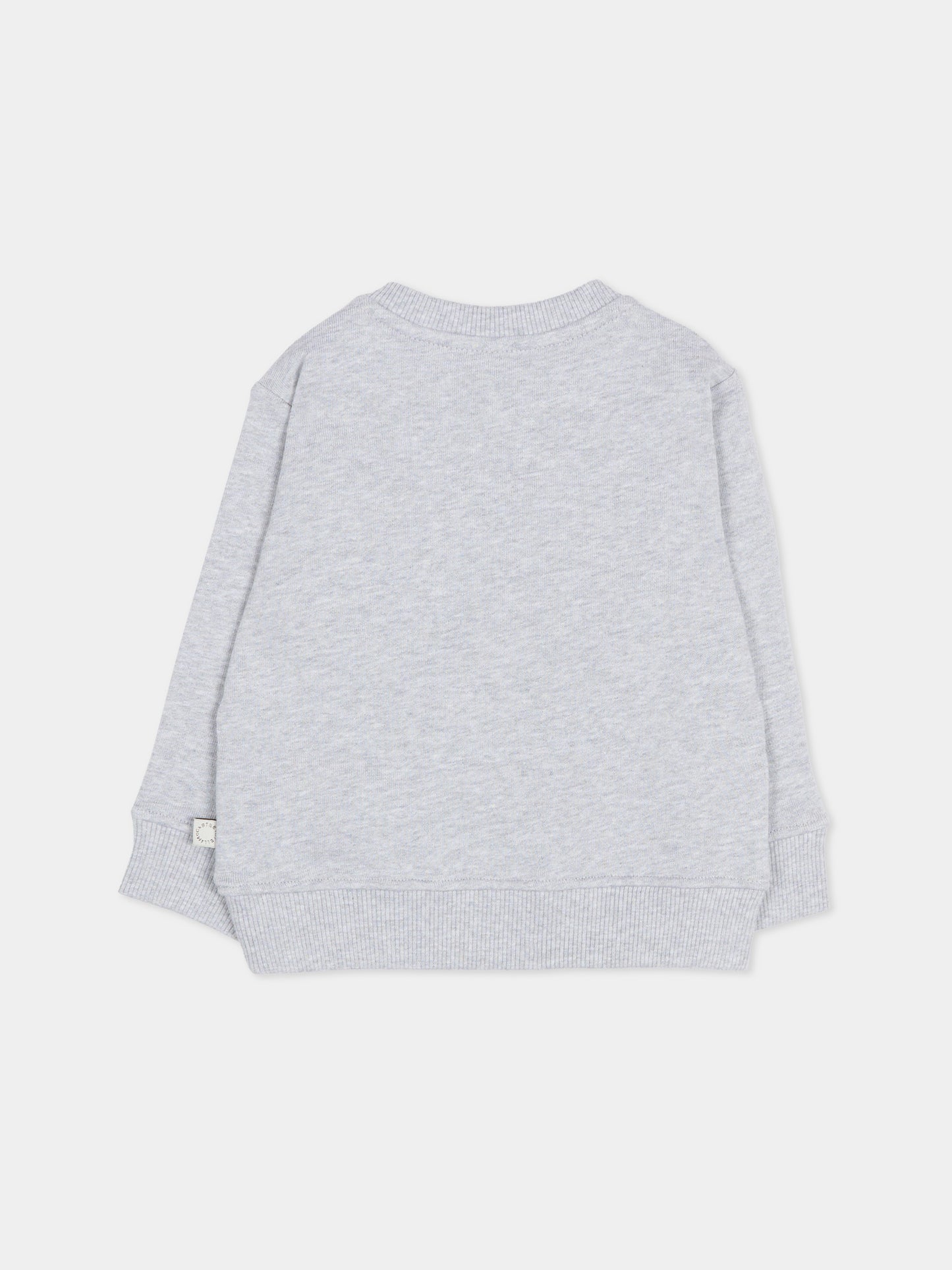 Felpa grigia per neonato con stampa palla da tennis,Stella Mccartney Kids,TY4580-Z0499 807