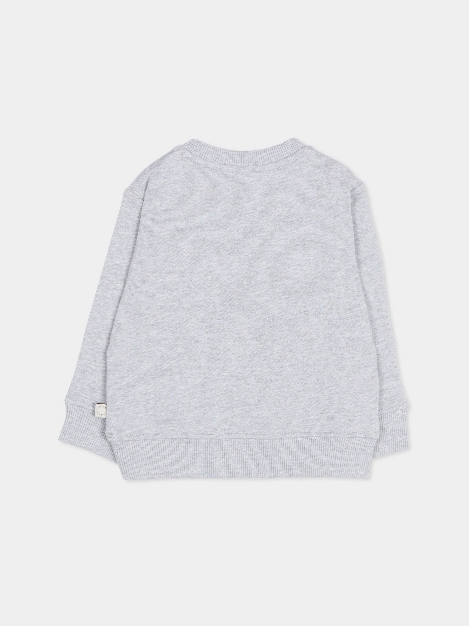 Felpa grigia per neonato con stampa palla da tennis,Stella Mccartney Kids,TY4580-Z0499 807