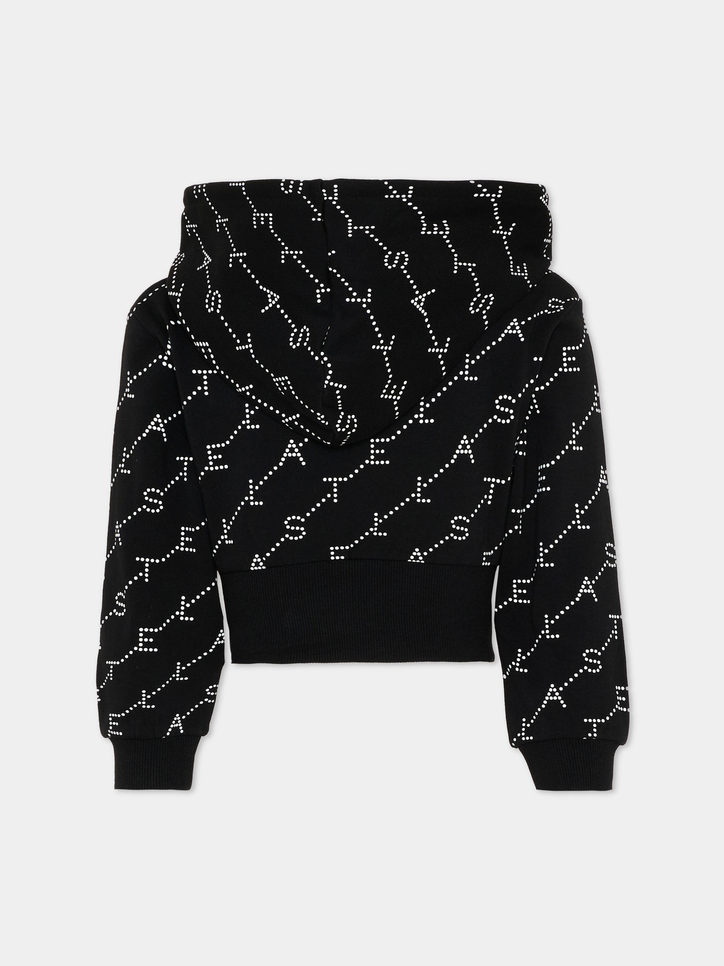 Felpa nera per bambina con logo,Stella Mccartney Kids,TY4B50-Z3477 930BC