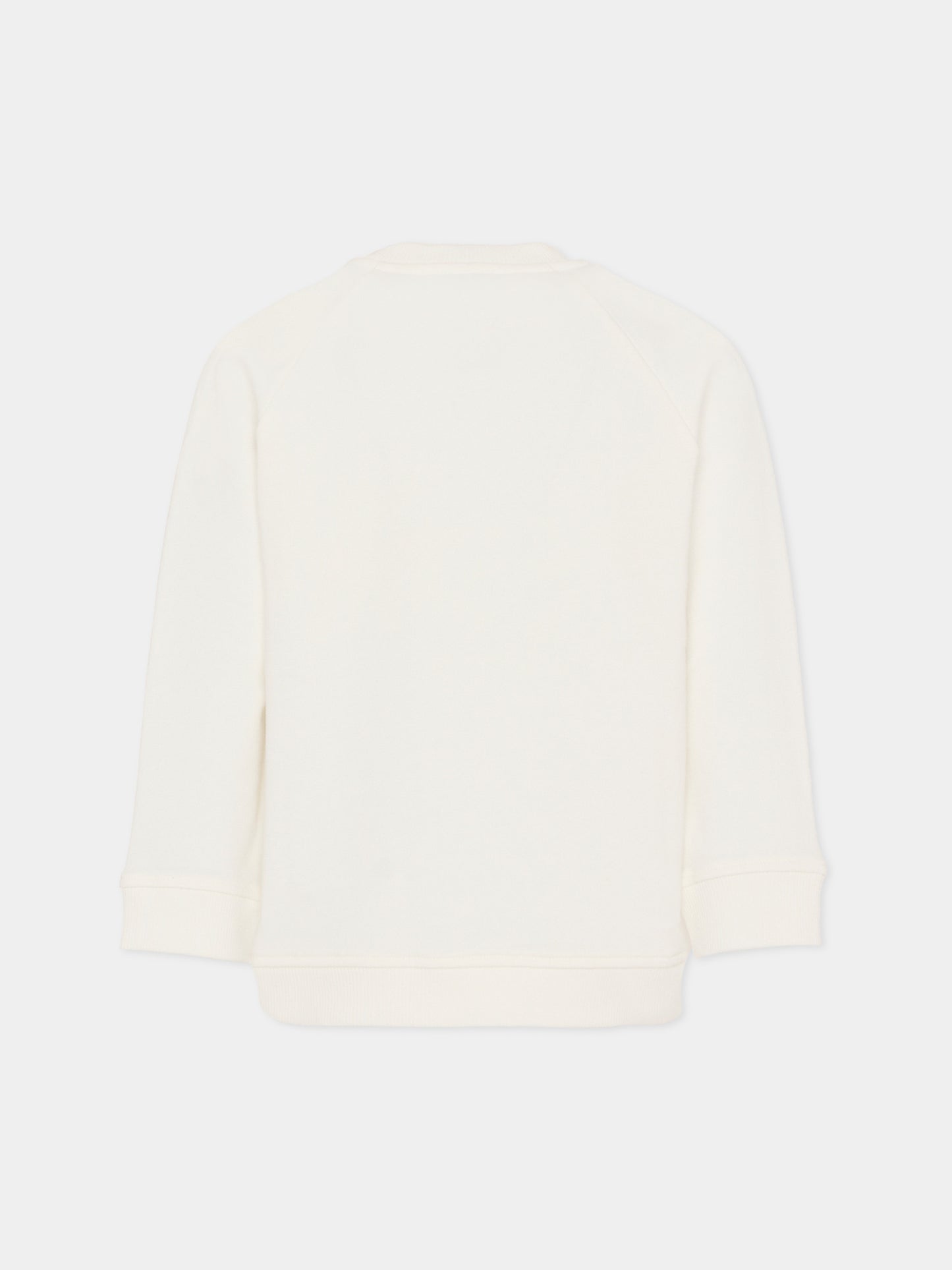 Felpa avorio per bambino con stampa palla da tennis,Stella Mccartney Kids,TY4Q60-Z0499 101