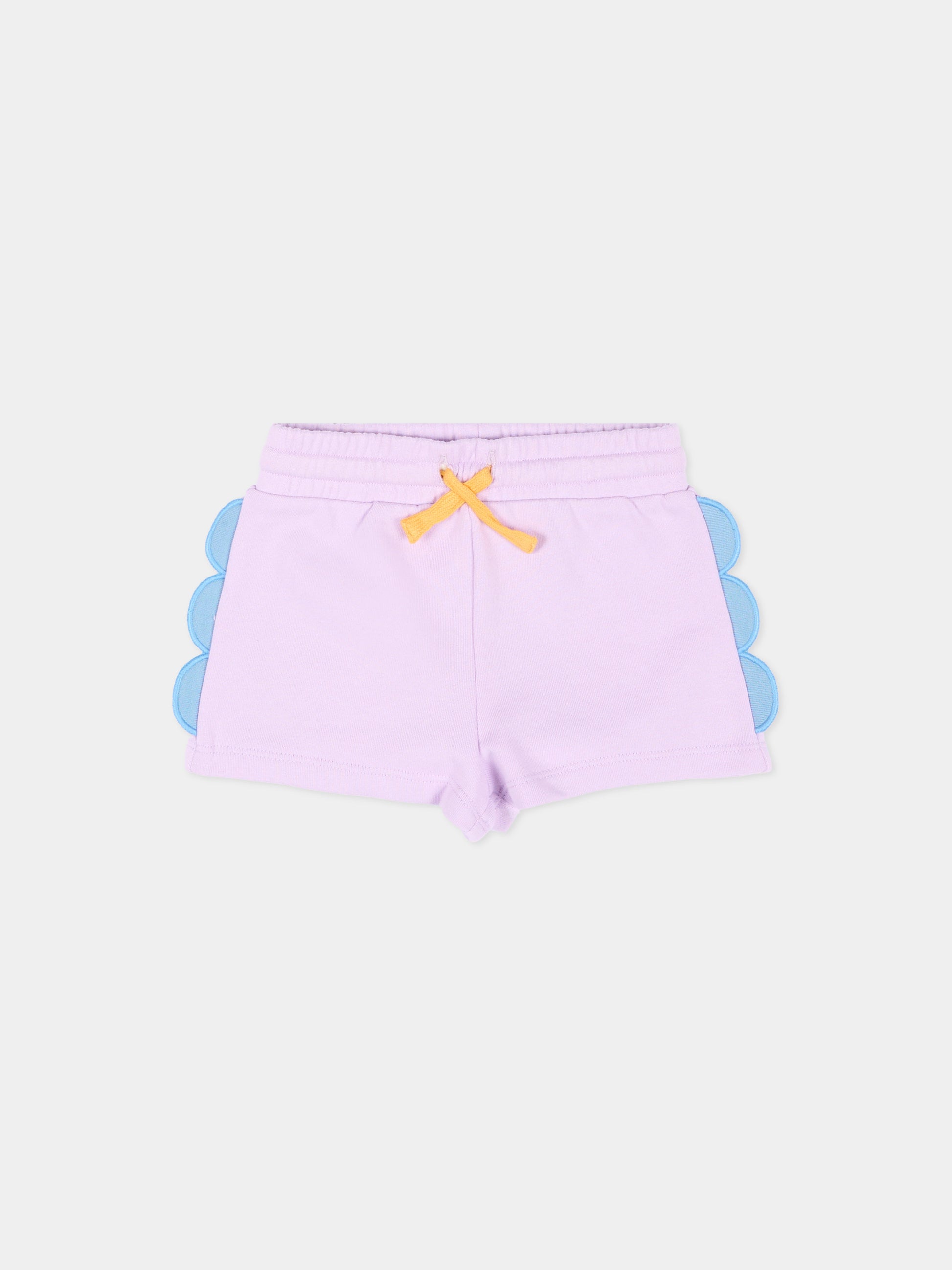 Shorts sportivi lilla per neonata,Stella Mccartney Kids,TY6059-Z3409 539
