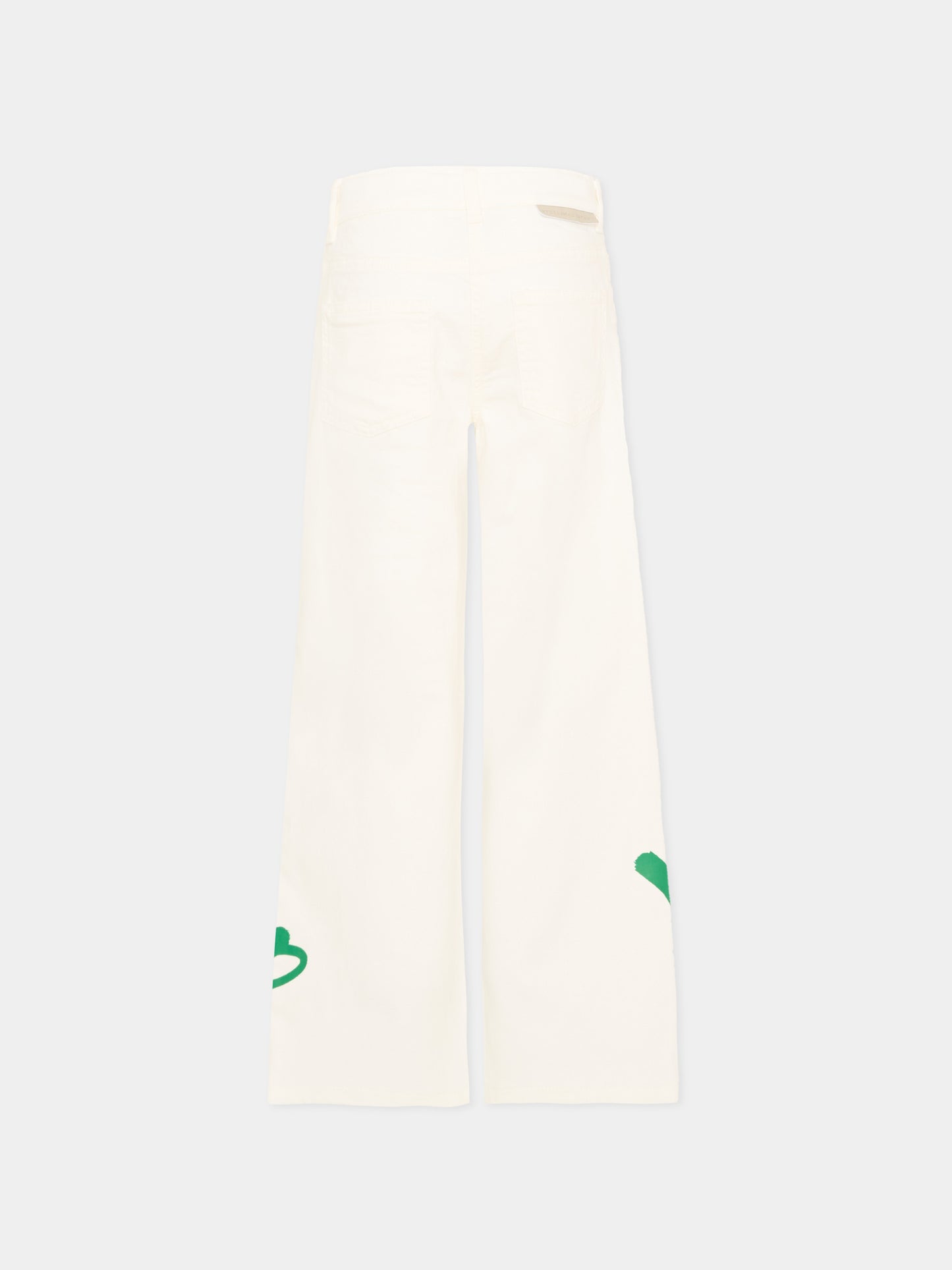 Jeans avorio per bambina con tulipani,Stella Mccartney Kids,TY6C20-Z0156 101